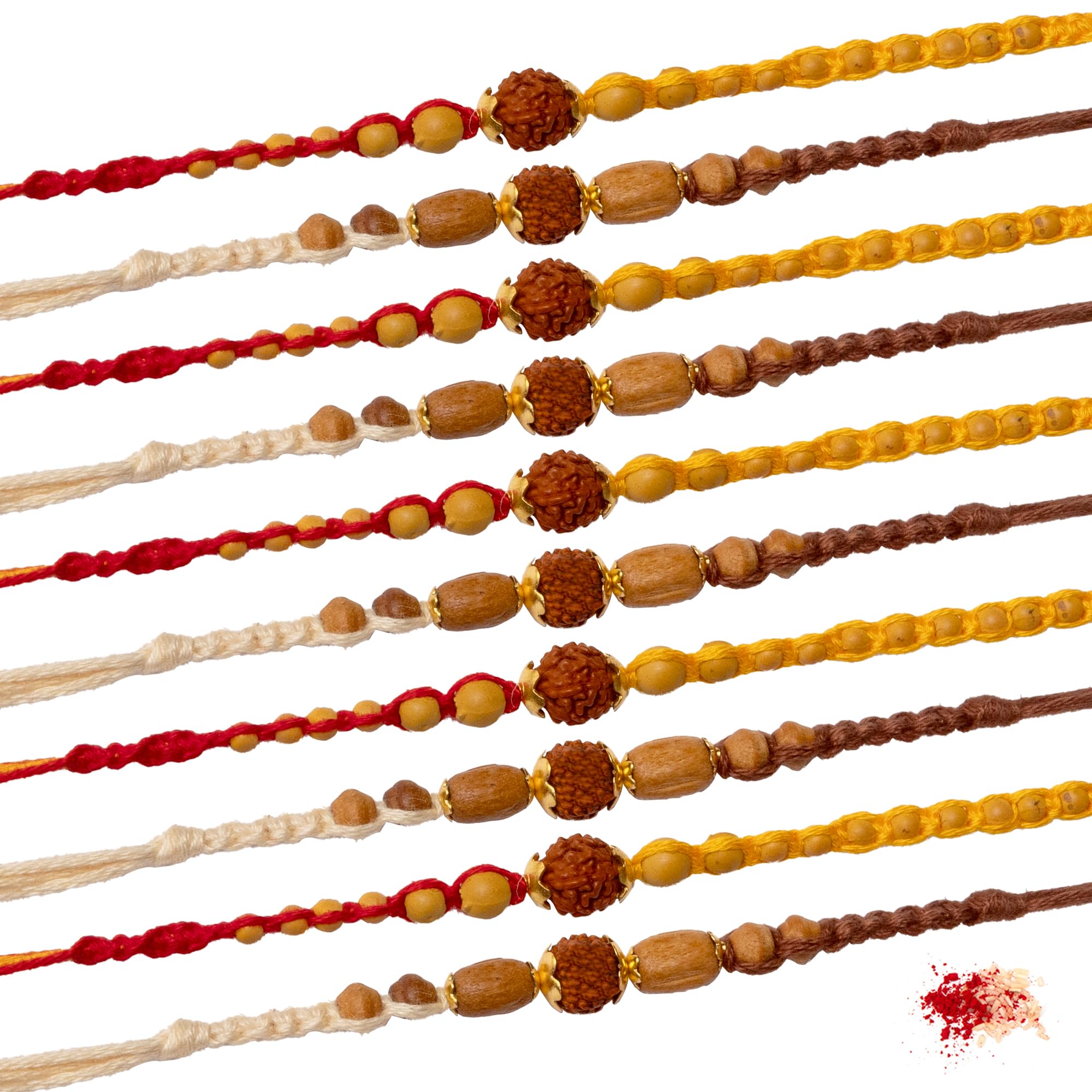 To The Nines Rakhi for Brother - Pack of 10 Rakhi with Tilak Material and Greeting Card (B0998ZXQQM) Amazon Price History, Amazon Price Tracker