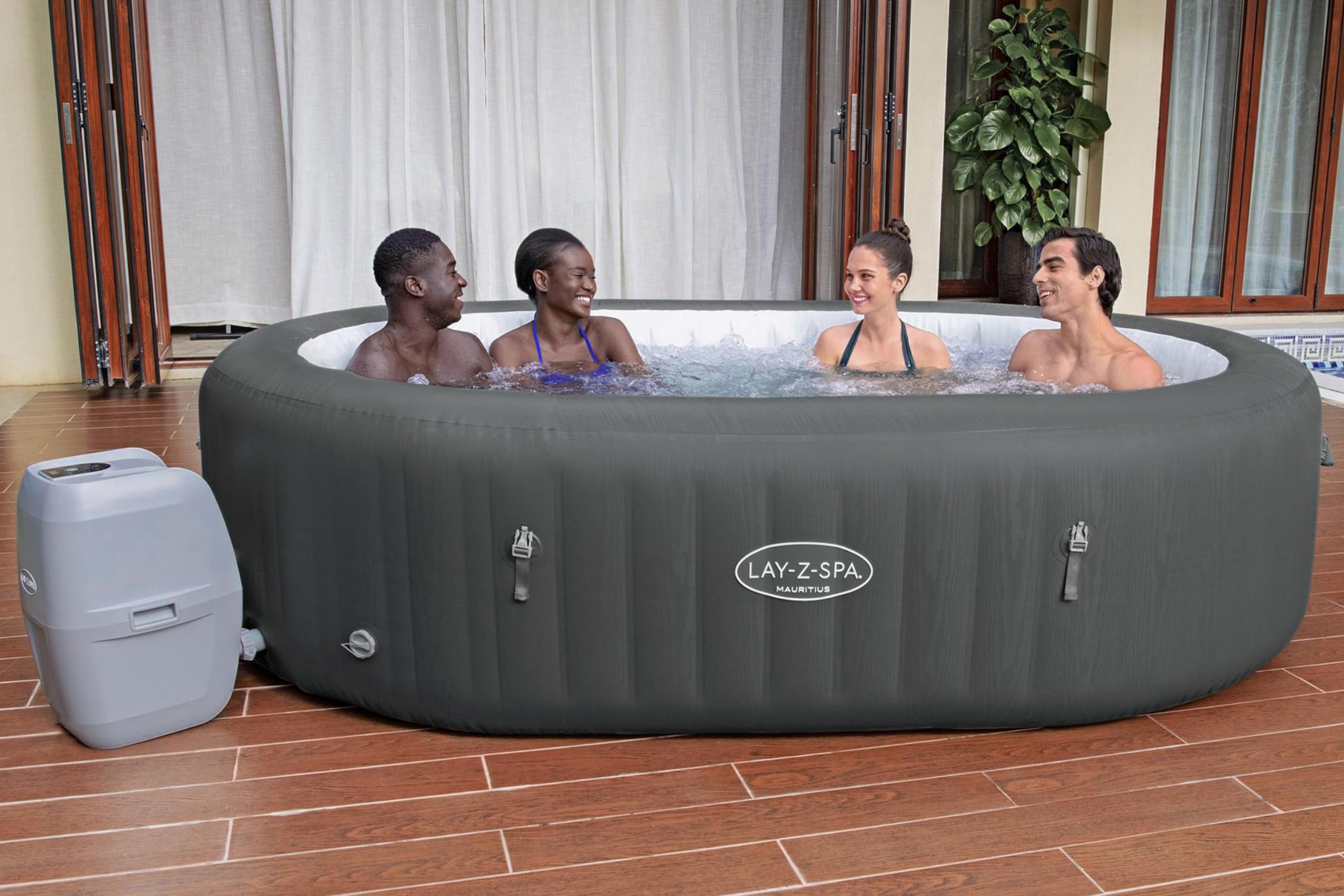 BESTWAY SPA Hinchable Lay-Z-SPA Mauritius Smart 270x180x71 cm Gris