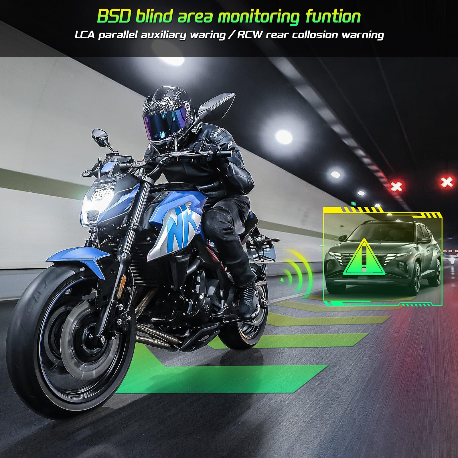 Actualización Carplay Dashcam Moto con 1080P Dash CAM, Navegación GPS para Motocicleta, 6.25 Pulgadas Impermeable, grabación en Bucle, Monitor de presión de Tiro, detección de Puntos Ciegos
