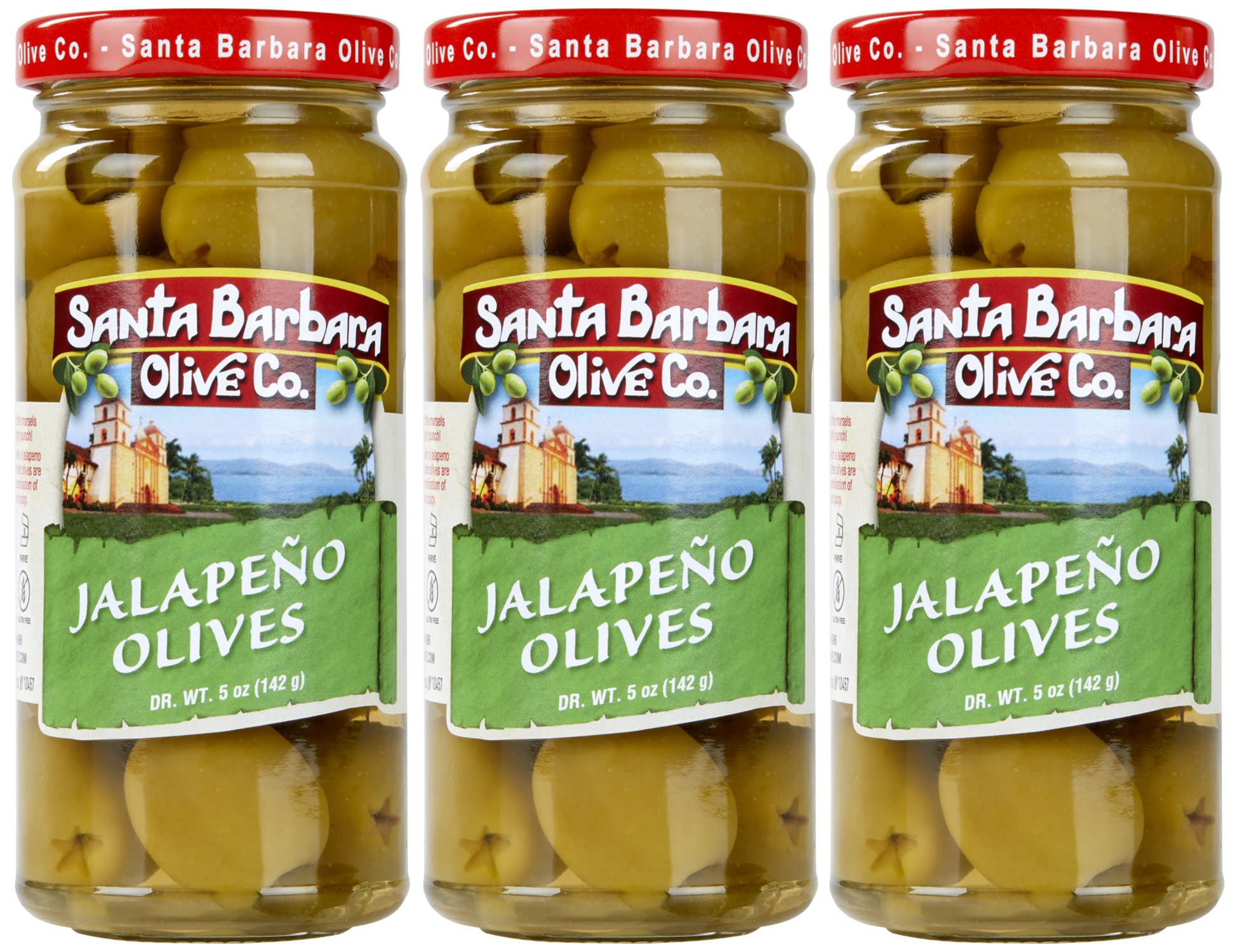 Santa Barbara 3pk Jalapeno Stuffed Olives 5oz