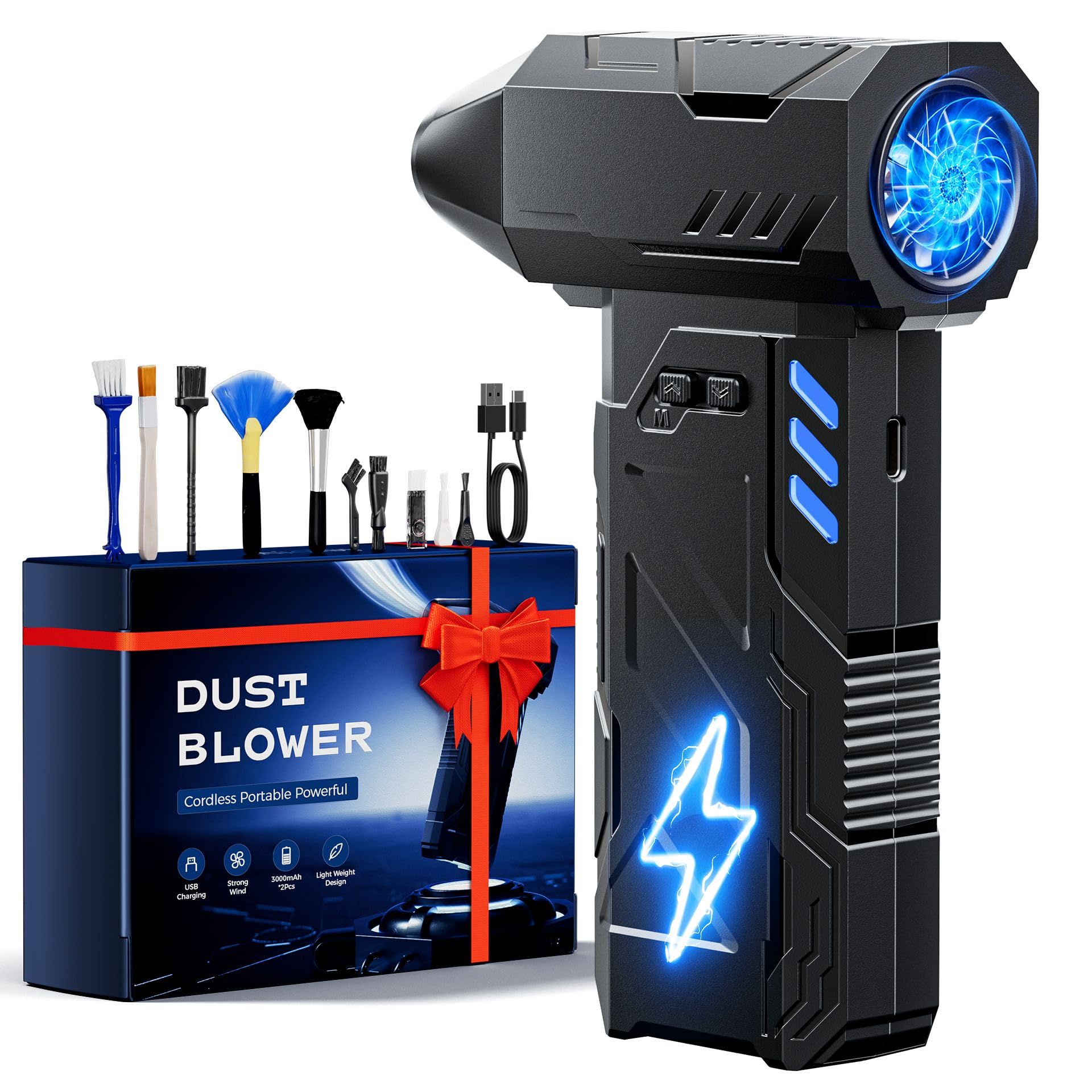 Bombe Air Sec Souffleur Air Comprimé 180000 Tr/min - Batterie 6000mAh 3  Vitesses - Nettoyage Clavier Electronique Compresseur à Air, image size:1920x1920