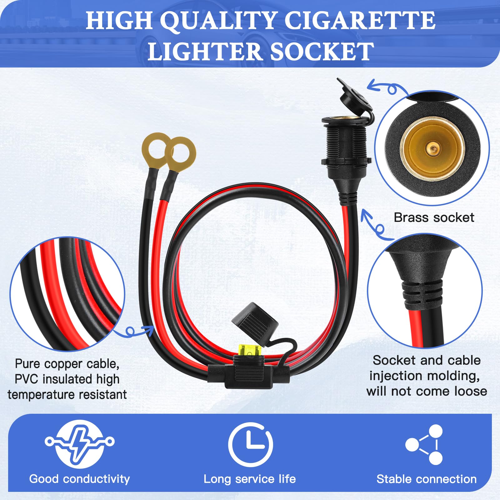 cigarette lighter socket loose Amazon.com: Cigarette Lighter Socket 4FT, 12V Cigarette Lighter Socket  2.5mm²/13AWG, 12V Power Outlet 20A Waterproof and Dustproof, 12V Outlet  Socket with Inline Fuse Holder, Car Fuses 20A 25A by XIOGZAXI : Automotive