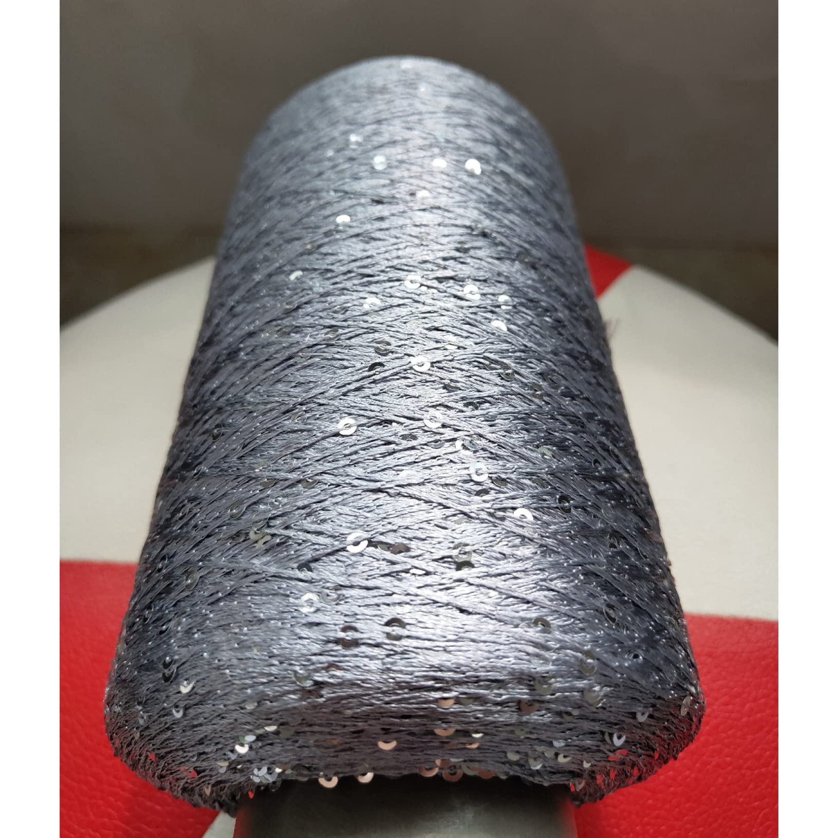 filato, filato per uncinetto, Matassa di filato di paillettes unico in seta di ghiaccio naturale da 550 g. Filato for maglieria all'uncinetto for filo for maglieria(Number 02)