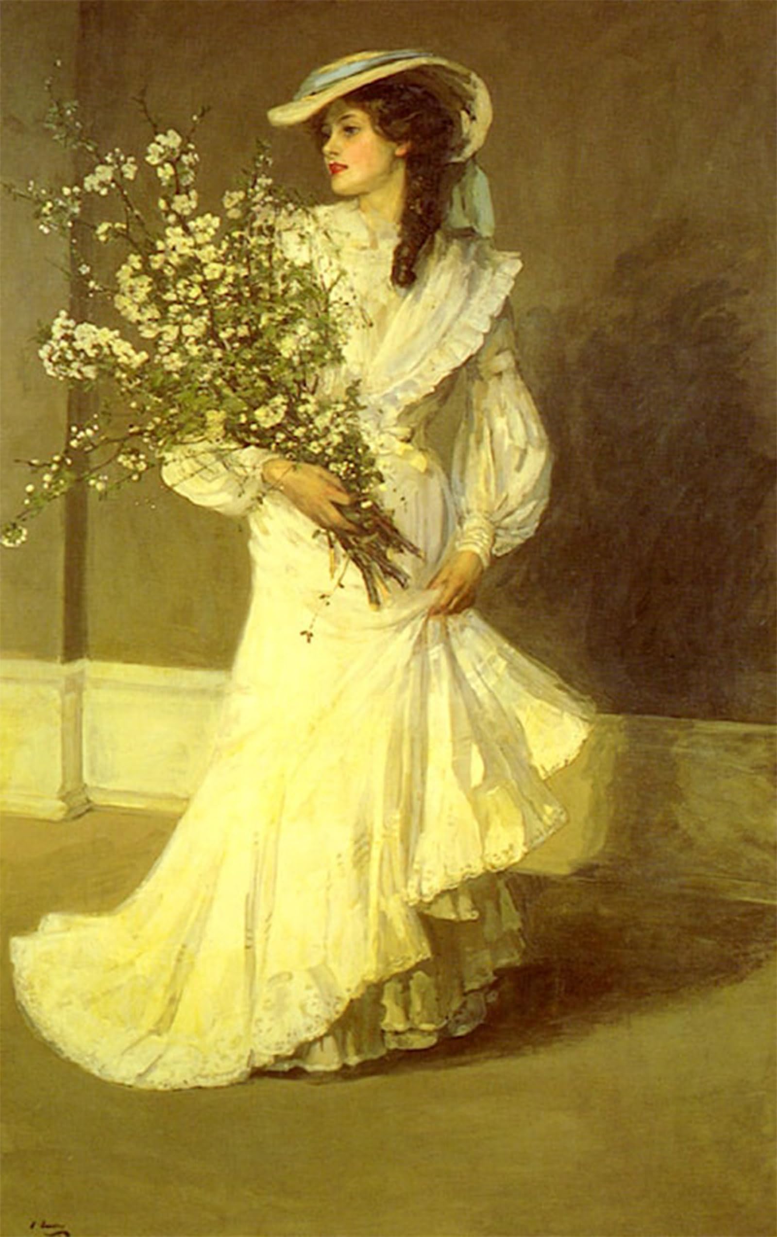 POSTERIIk Famous Modern Artwork Art Mural Spring by John Lavery Oil Paintings Pictures for Home Decor 60x90cm