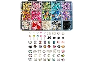 3D Mix Assorted Colorful Acrylic Candy & Gem Nail Charms for DIY...
