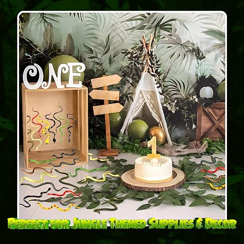 Miniatura 3 de Mini serpientes de goma de 6 pulgadas (paquete de 24) juego de serpientes de juguete de bosque lluvioso, juguetes surtidos de serpiente falsa de