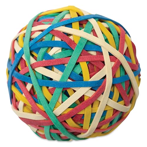 Officemate Rubber Band Ball, Assorted Colors, 4.3 Oz (82027)