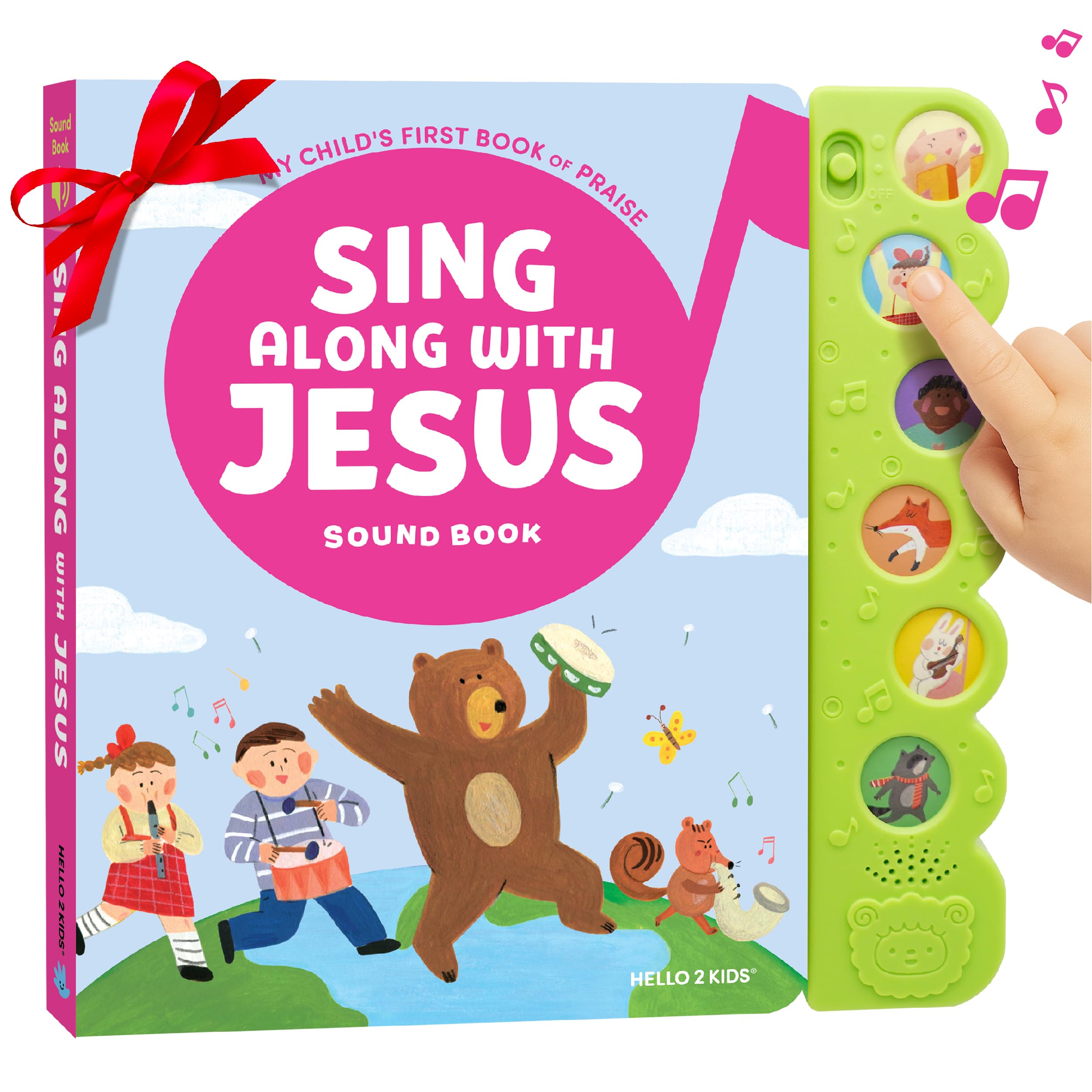 Sing Along with Jesus Christian Sound Books for Kids - 6 Bible Songs - Christmas, Baptism, Christening, Dedication Gifts for Boys and Girls - Religious Toys, Music Books for Toddlers 1-3