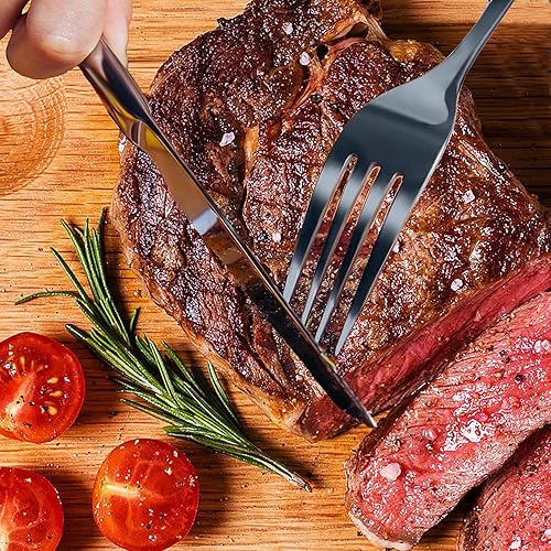 Miniatura 9 de Tenedores, tenedores de ensalada, juego de 10 tenedores de cubiertos de acero inoxidable de grado alimenticio, tenedores de mesa, tenedores de