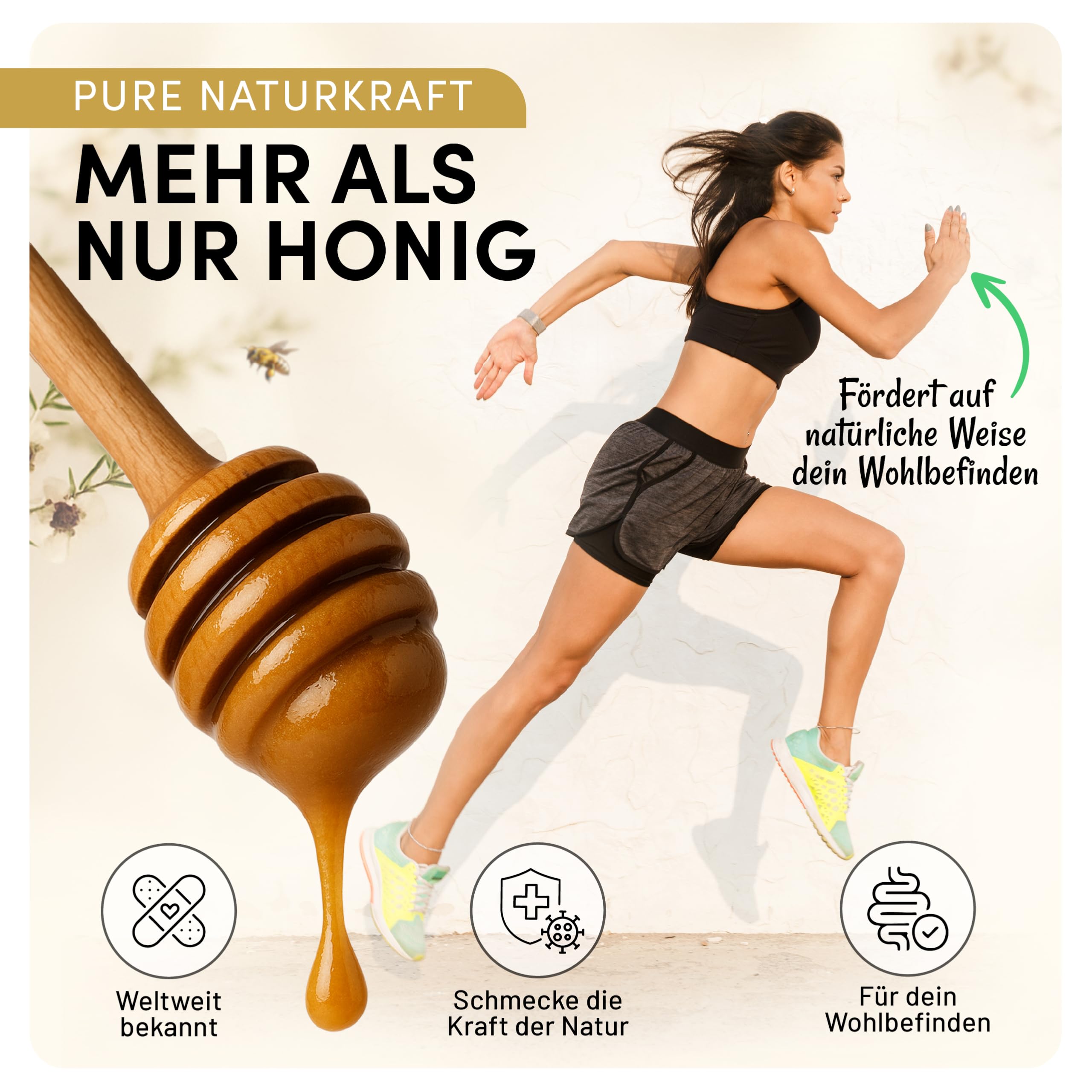 Manuka Vital MGO 550+ (500g) - 100% echter Premium Manukahonig aus Neuseeland mit zertifiziertem Methylglyoxal Gehalt - Manuka Honig mit Analyse-Zertifikat