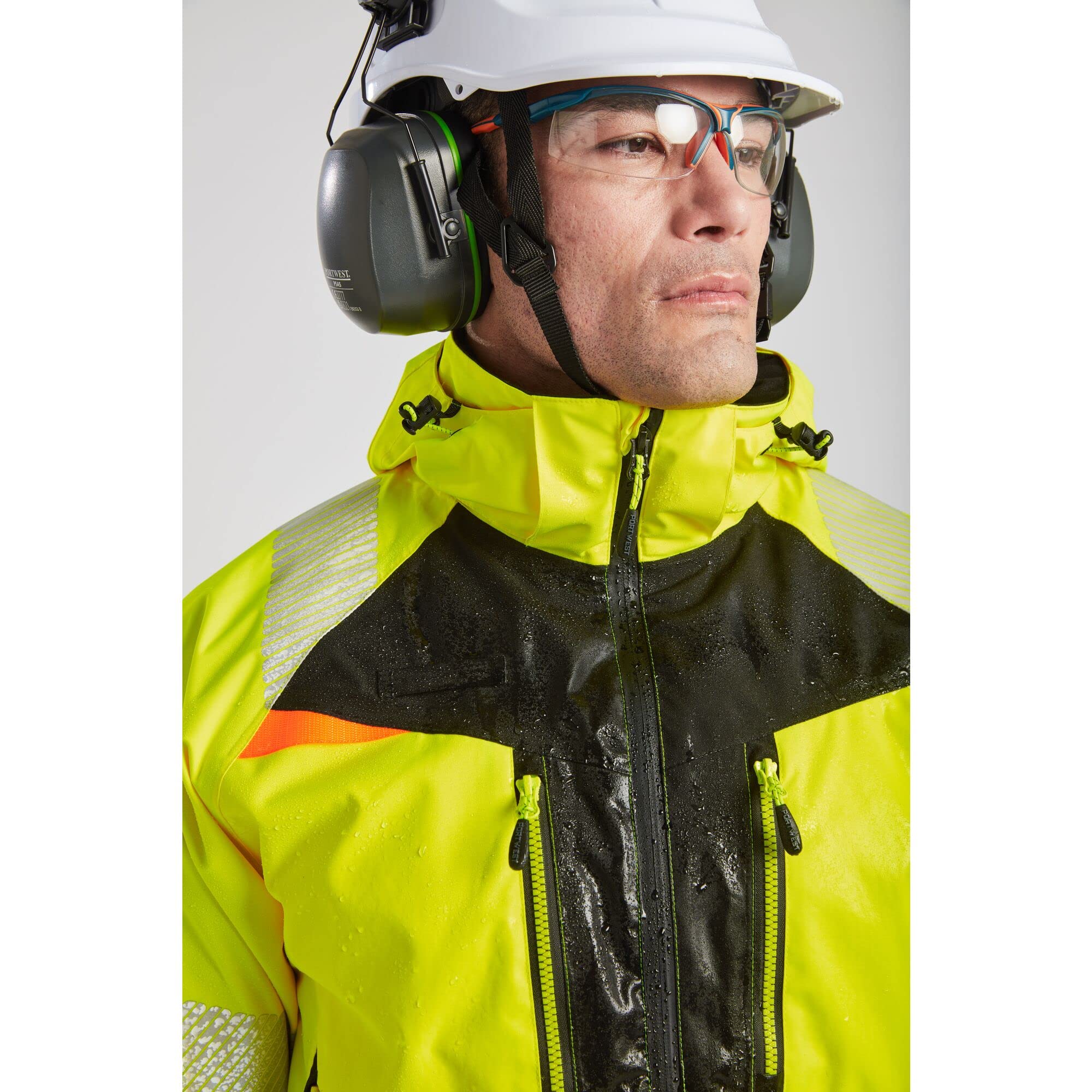 Irudek Himalaya Eco – Système de rétention & Portwest PS54 Endurance Casque de Sécurité Léger pour Construction Blanc