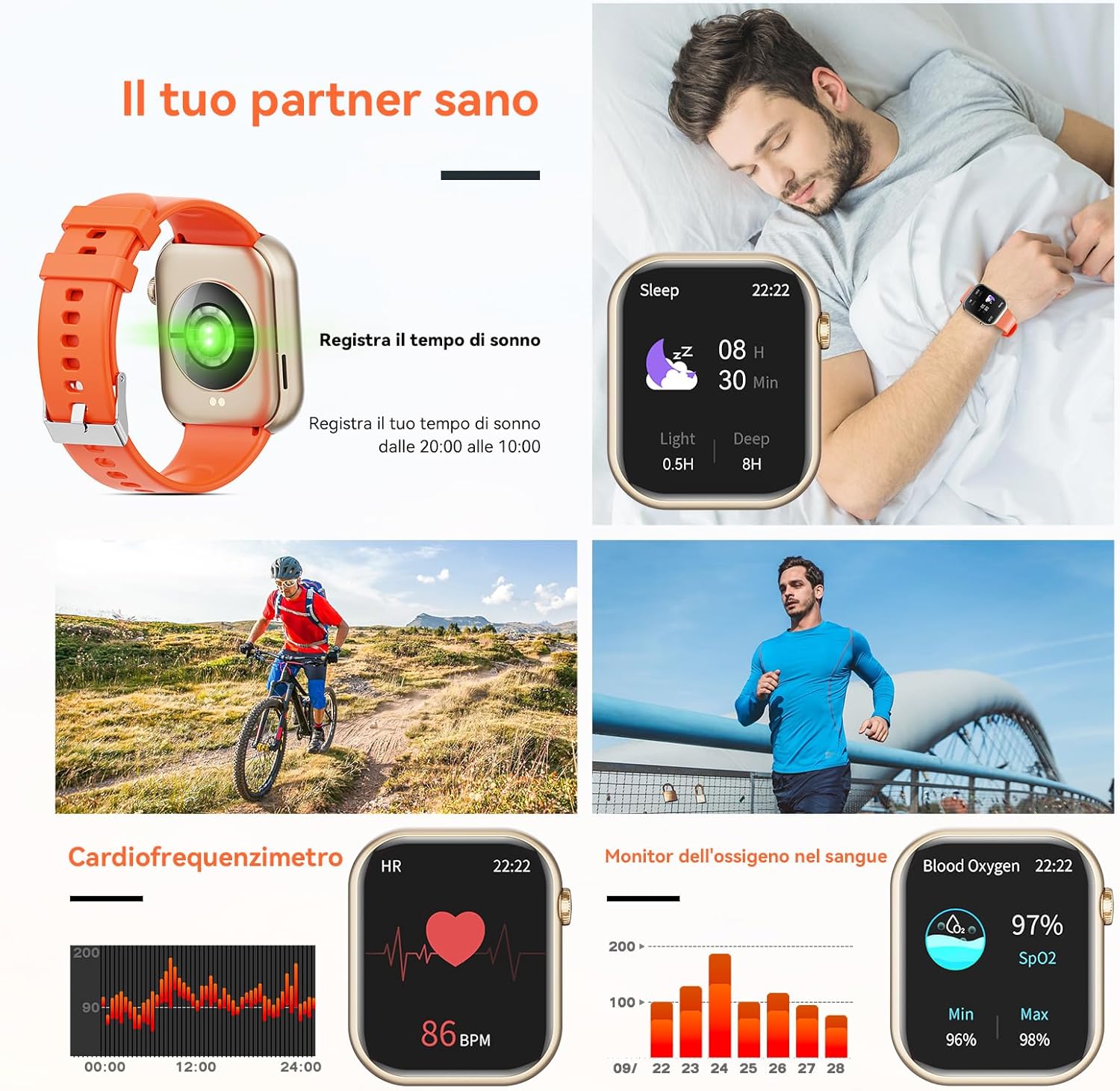 2023 Smartwatch Uomo Donna, 1,85 Schermo Orologio Smartwatch con Chiamata Bluetooth e Risposta Vivavoce, Smart Watch con Contapassi, Cardiofrequenzimetro da Polso, Orologio Fitness per Android iOS 2023 Smartwatch Uomo Donna, 1,85 Schermo Orologio Smartwatch con Chiamata Bluetooth e Risposta Vivavoce, Smart Watch con Contapassi, Cardiofrequenzimetro da Polso, Orologio Fitness per Android iOS