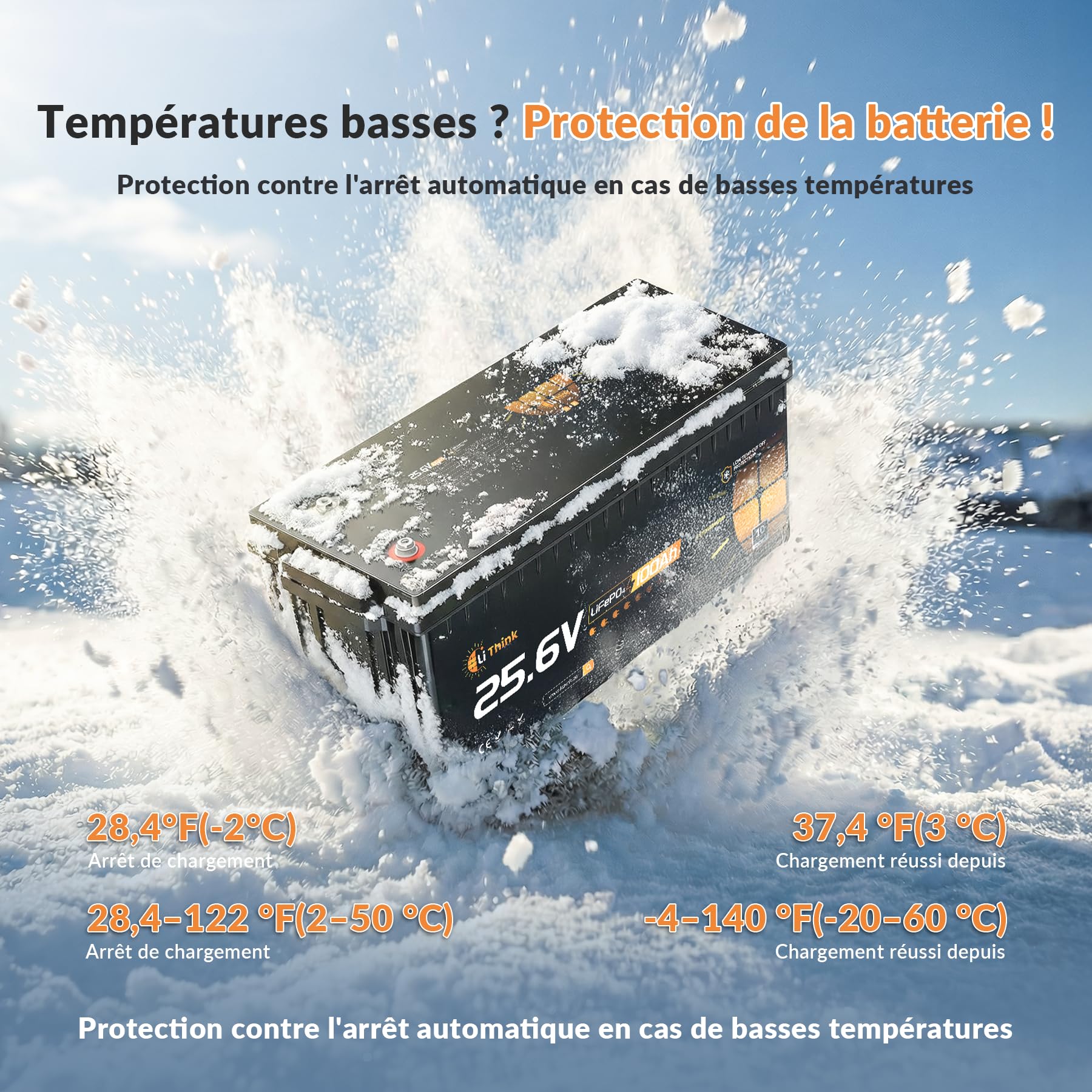 Bluetooth Batterie Lithium Lifepo4 24V 100AH, Vec Protection 150A BMS, Avec 15000 Cycles, 2560Wh ÉNergie, Pour Caravanes, Camping, SystèMe Solaire, PêChe à La Ligne Les SystèMes Hors RéSeau.