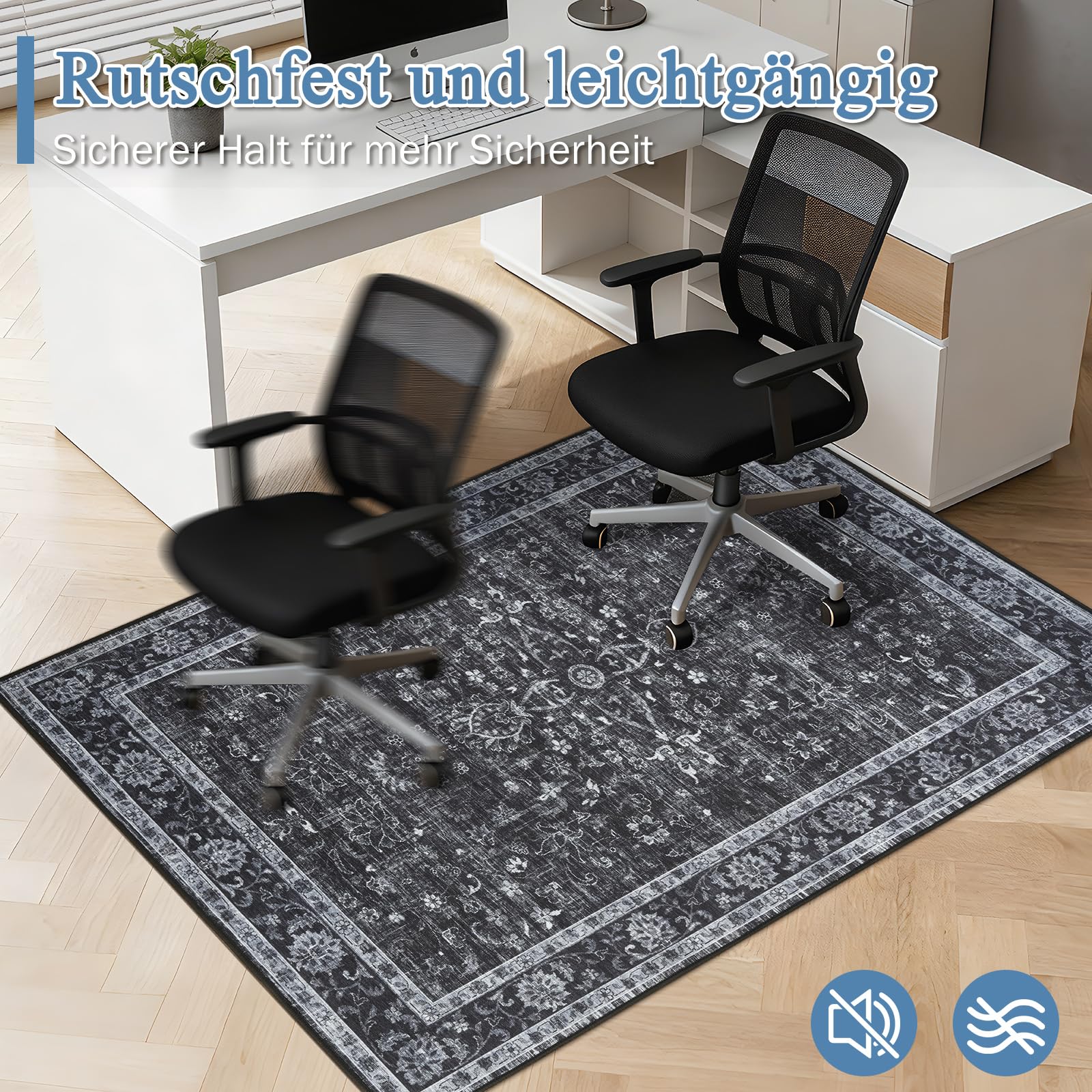 Bodenschutzmatte Bürostuhl 120x150cm Schreibtischstuhl Unterlage Hartboden