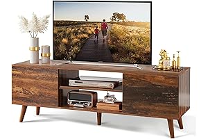 WLIVE Retro TV Stand for 55-60 inch TV