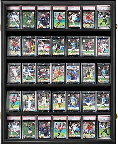 Miniatura 7 de Estuche de exhibición de tarjetas deportivas con 35 grados marco de exhibición de tarjetas de béisbol con protección UV, vista transparente y