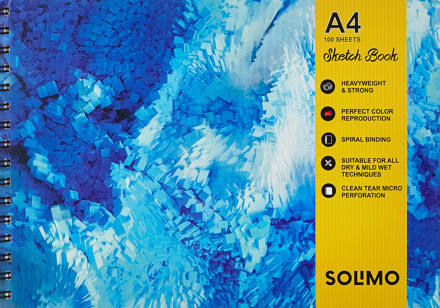 Amazon Brand - Solimo Sketching Book, 100 Sheets, A4 Size