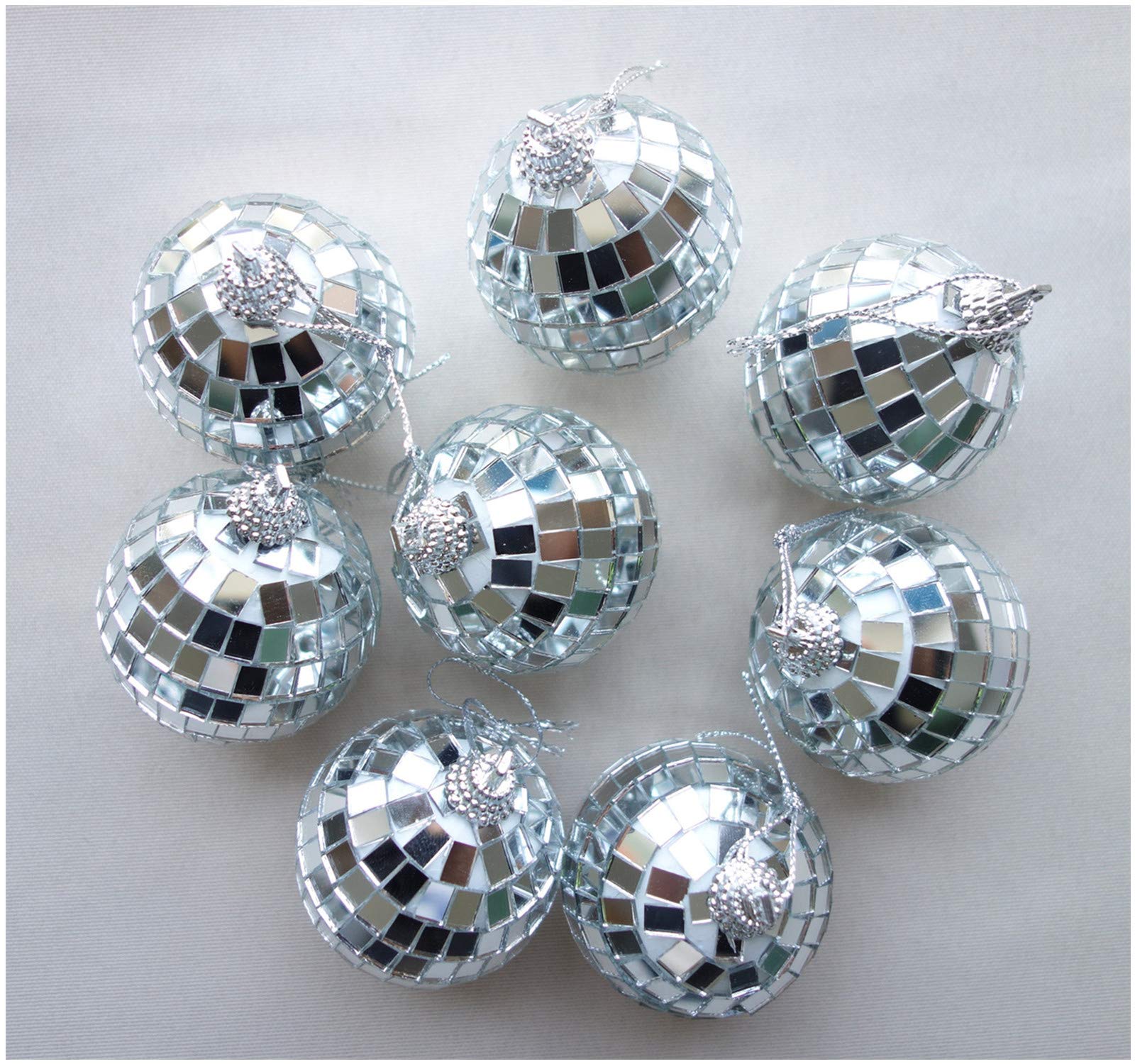 Erewa12 Pcs 2 Inch Disco Ball Decorations Hanging Ornament Mirror Ball for Party Christmas Xmas Tree