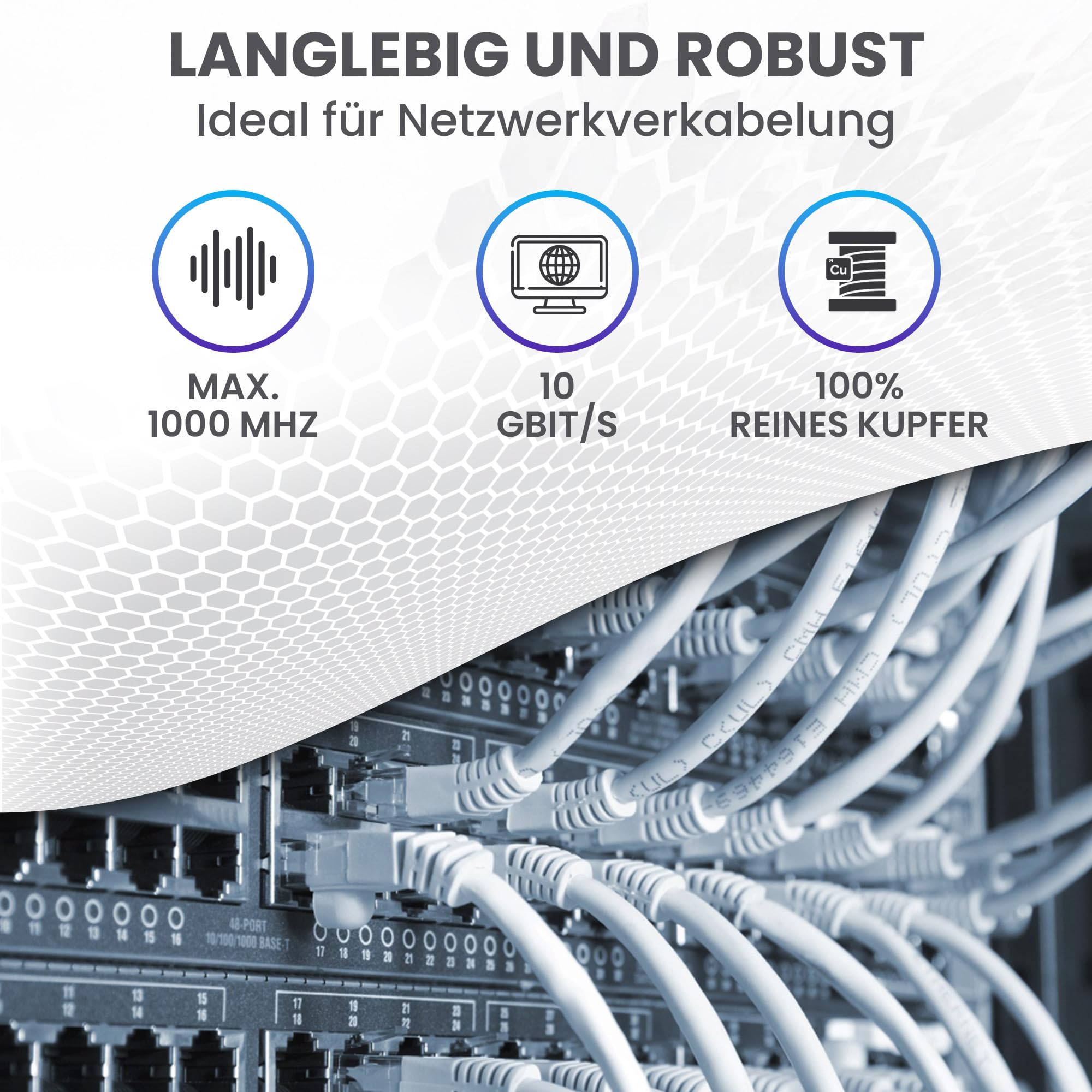 EXTRALINK CAT7 Verlegekabel 25m S/FTP Kupfer 10 Gbit 600 MHz PoE++ LAN | CAT7 Verlegekabel 25m Indoor: S/FTP doppelt geschirmt, reines Kupfer 24 AWG, 10 Gbit/s bei 600 MHz, PoE++ für LAN und CCTV