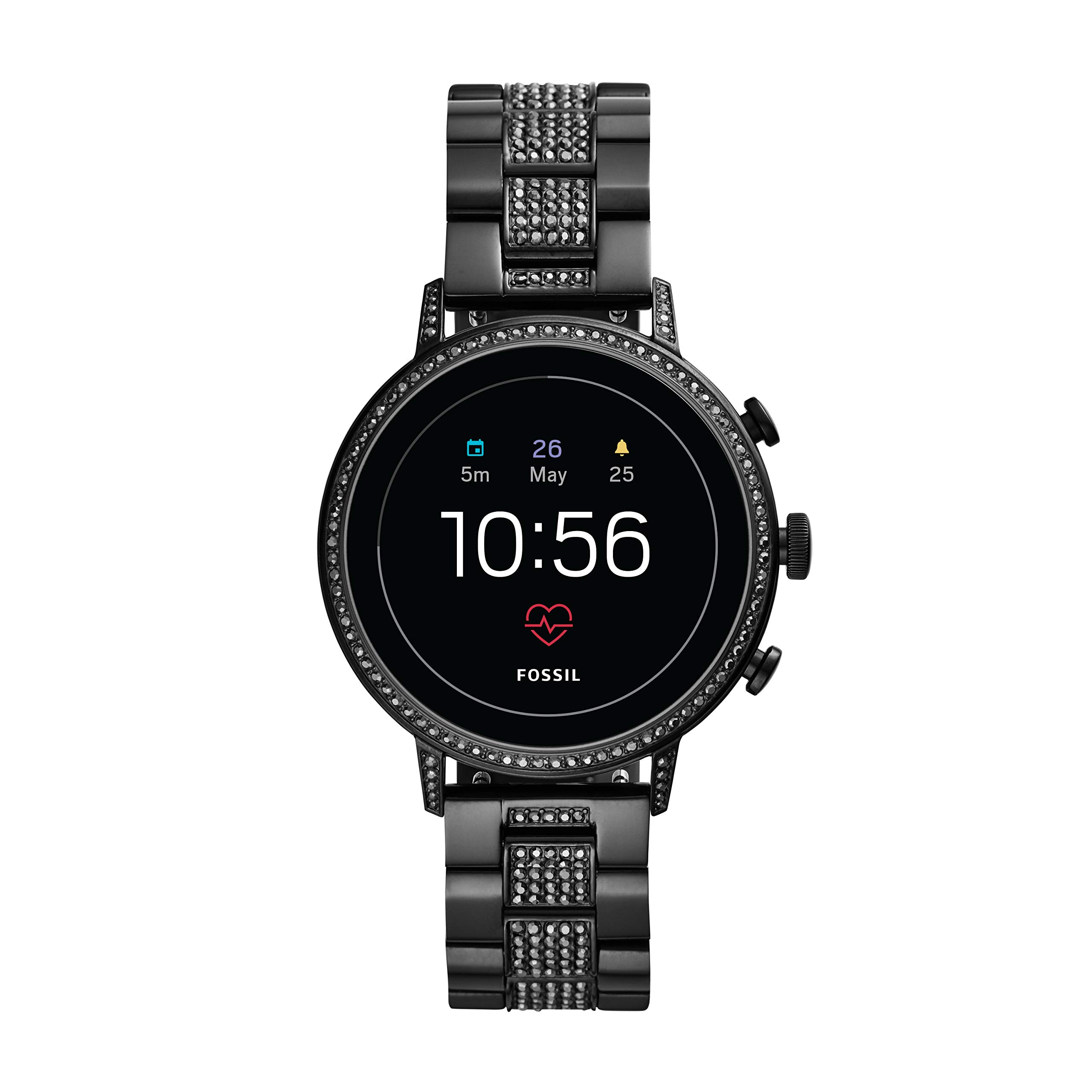 Fossil Women's Gen 4 Venture HR Stainless Steel Touchscreen Smartwatch with Heart Rate, GPS, NFC, and Smartphone Notifications
