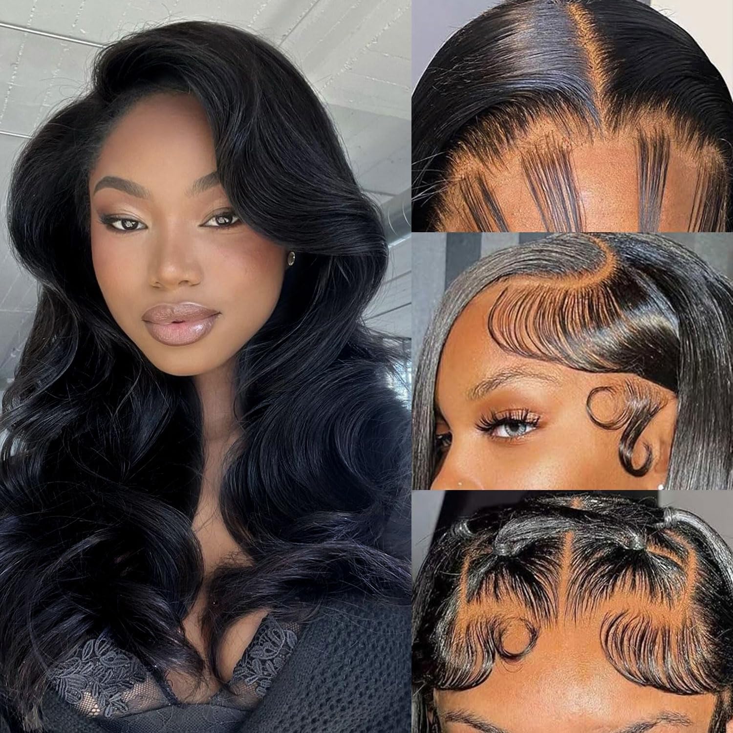 250 Density Hd Lace Front Wigs Human Hair Wear and Go Glueless Wigs Human Hair Pre Plucked Lace Bleached Knots Lace Front Wig 250 Density body wave Wig 13x4 Body Wave frontal Wigs 24 inch