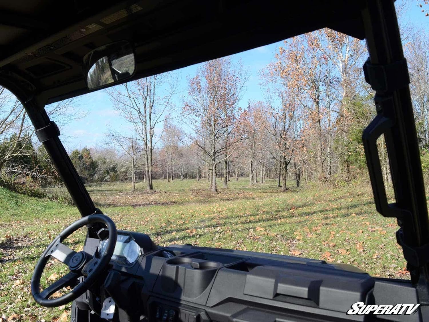SuperATV Polaris Ranger XP 900 Scratch Resistant Full Windshield | Clear (No Tint)