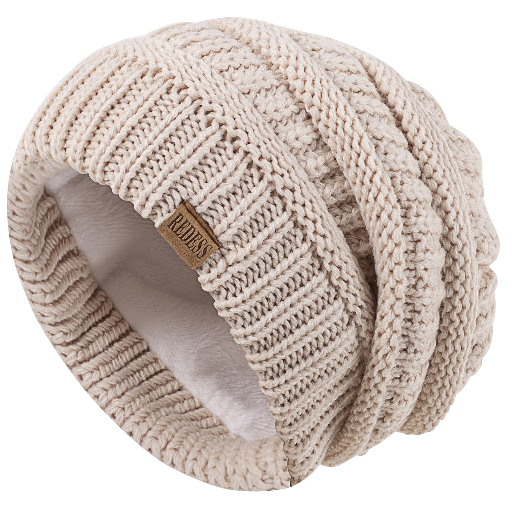 REDESS Slouchy Beanie Hat per Uomo e Donna Winter Warm Chunky Soft Oversize Cable Knit cap