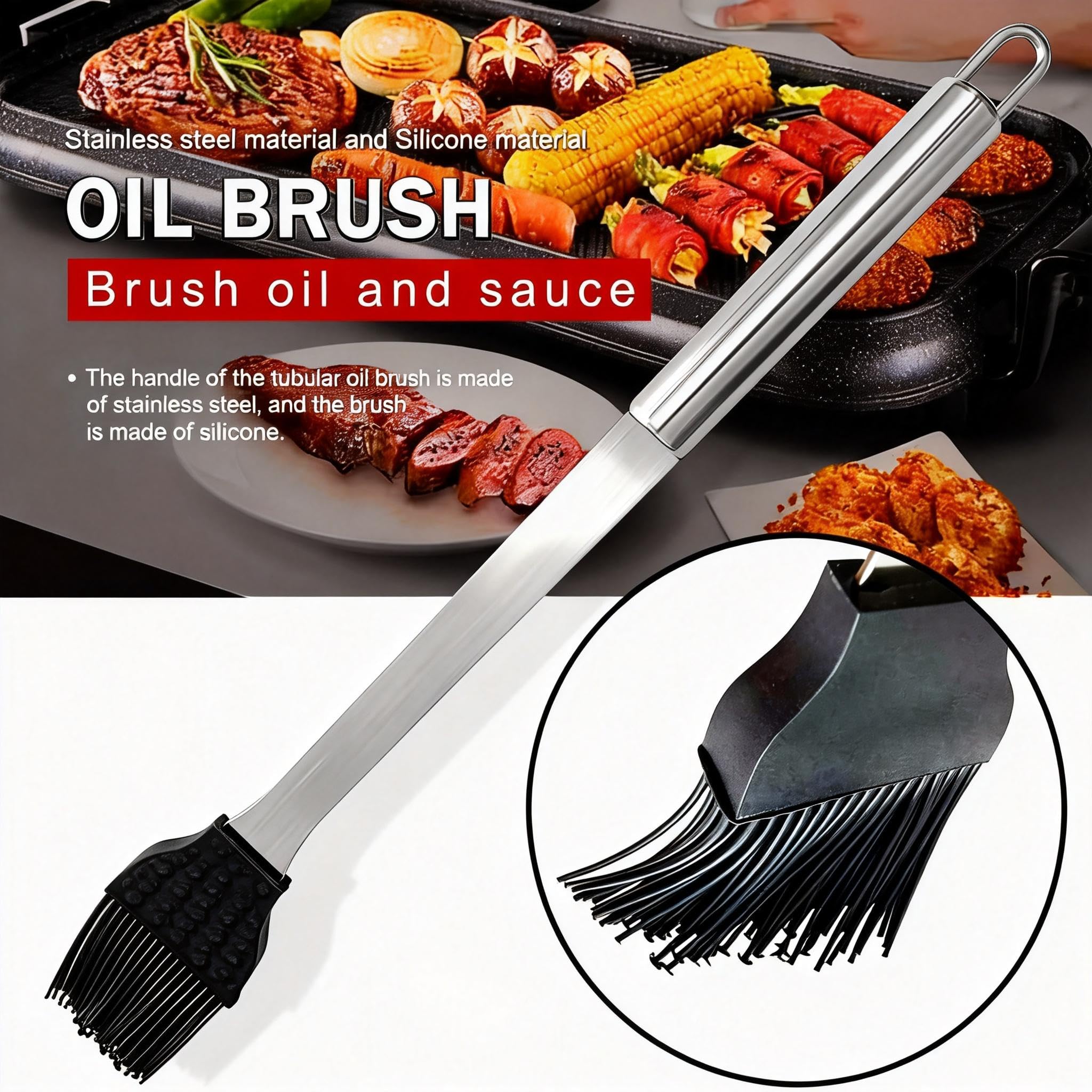 Set d'Ustensiles Barbecue 5 Pièces INOX avec Étui - Accessoires de Gril Professionnels