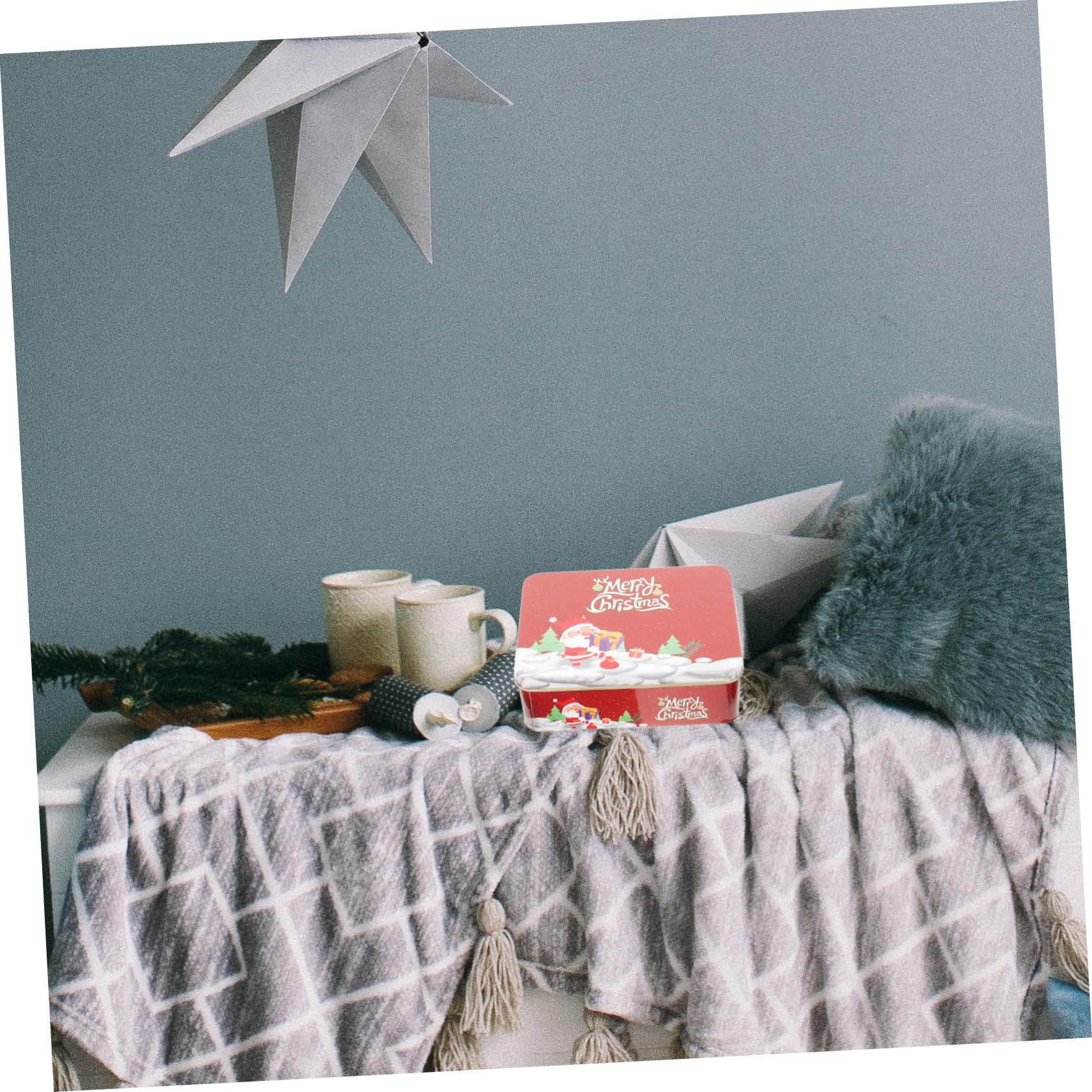 DIKACA 8 Stck. Teiliges Weihnachts Geschenkdosen aus Metallblech mit Deckeln Kleine Stabile Aufbewahrungsboxen für Grußkarten Kekse und Dekorative Geschenkverpackung mit Festlichen