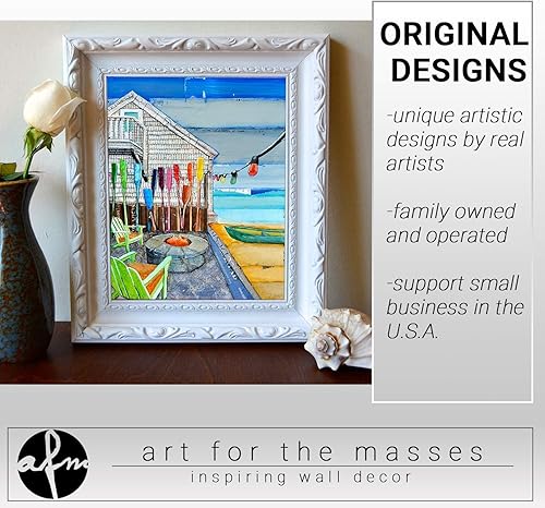 Miniatura 4 de Ocean View -Danny Phillips Art Print, Unframed, Mixed Media Collage Painting, Nautical Coastal Beach Artwork Wall Decor, Fine Art Poster, 8x10 Inches