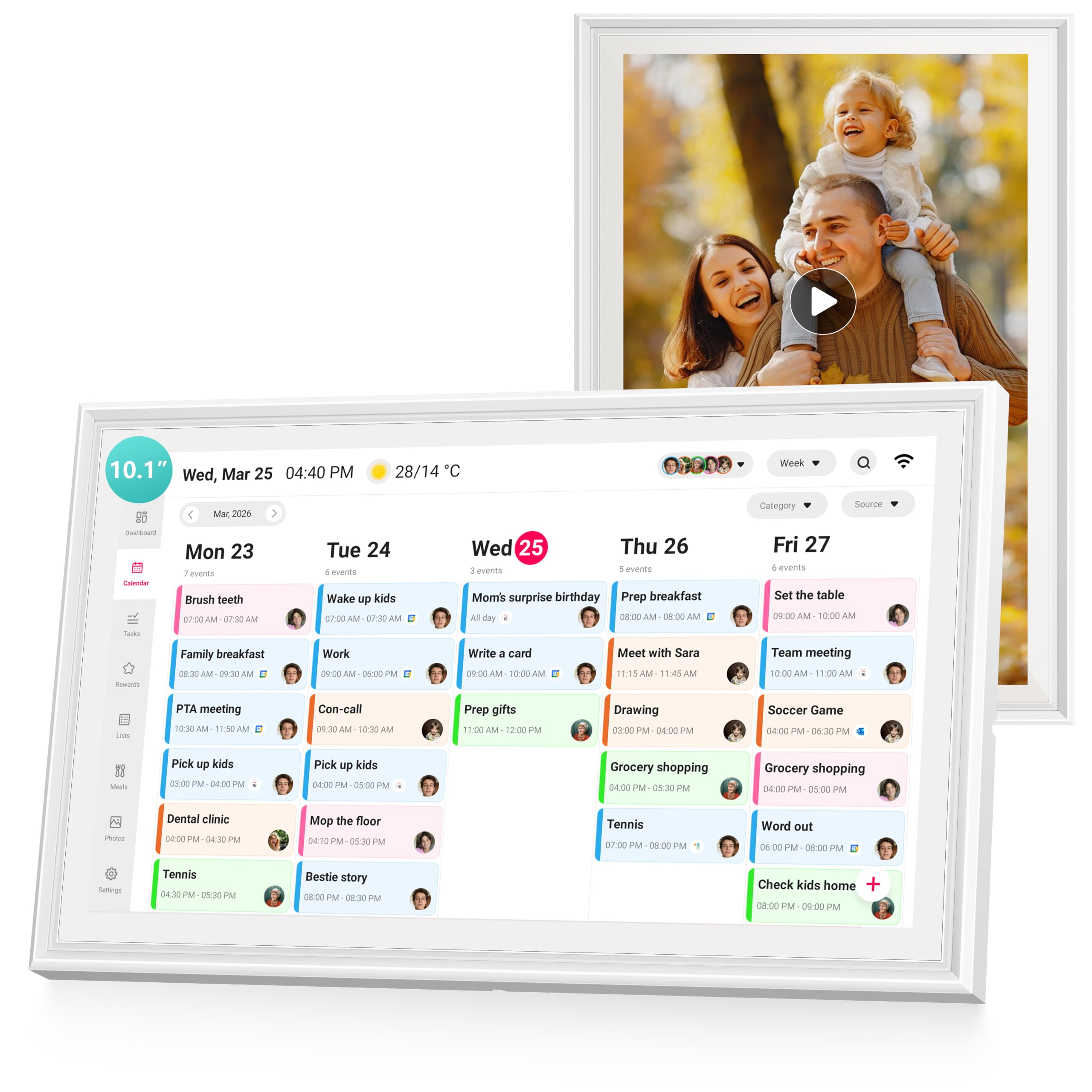 Airzeen 10.1-inch Digital Calendar