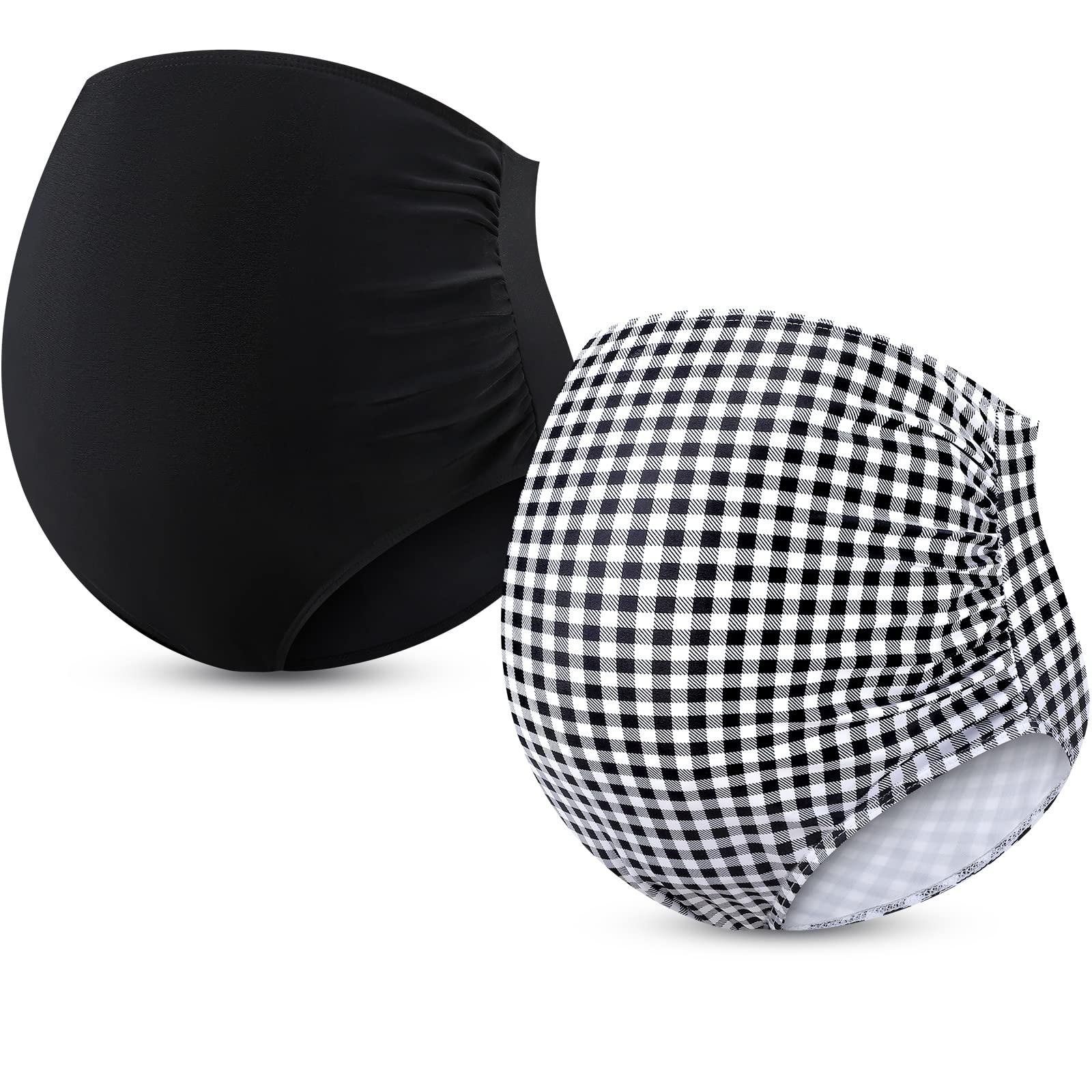 2 Pcs Maternity Swimsuits Bottoms High Waisted Bikini Bottom Women's Swimwear Bottoms