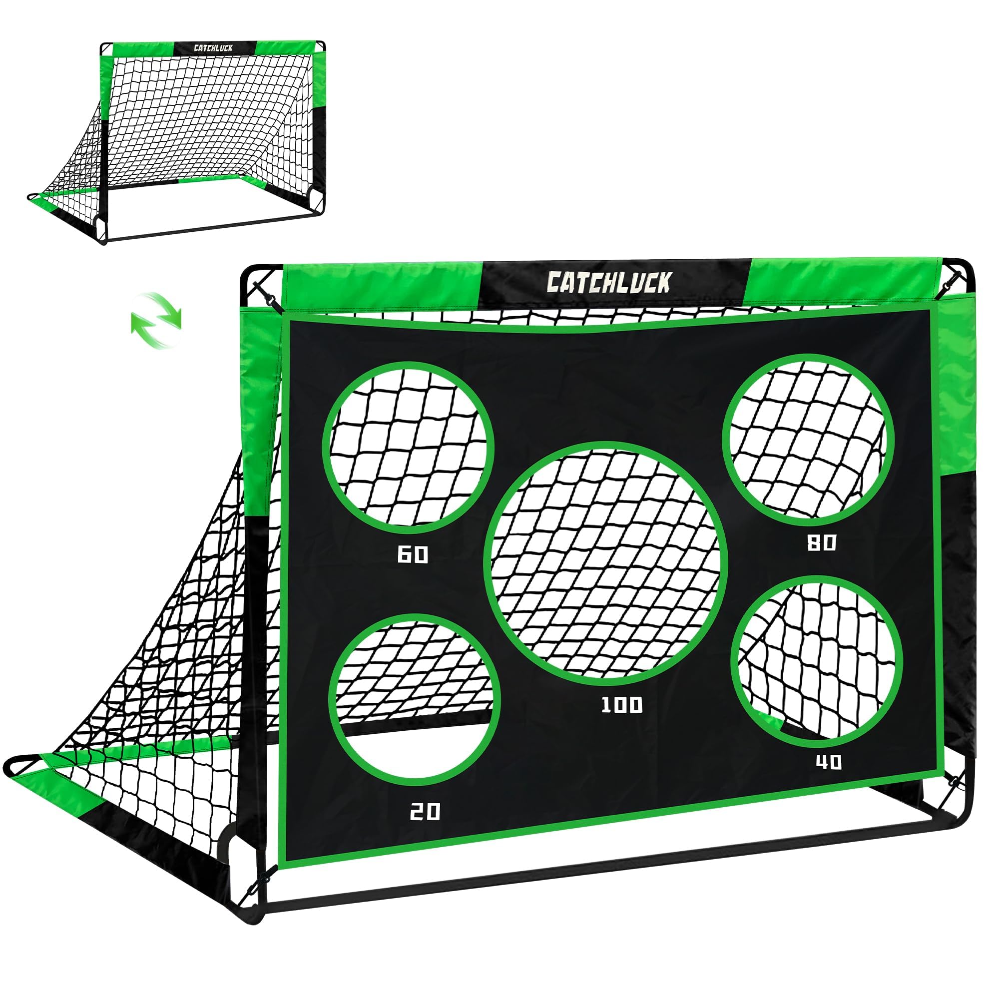 CATCHLUCK Fussballtore für Kinder Garten Fußballtor Tore Fußball Kinder Pop Up Fussballtor Faltbar, Kleine Fußball Tor mit Torwand und Tragetasche