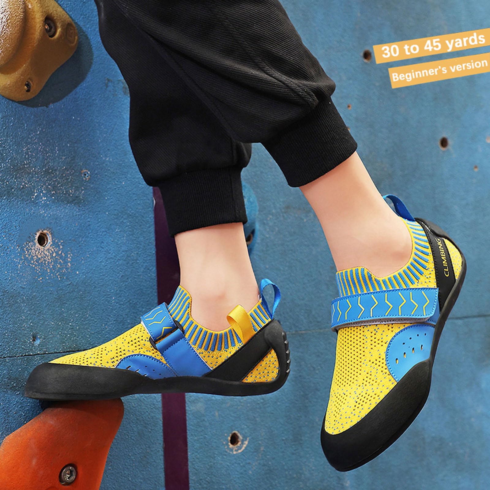 Boulderschuhe für Damen und Herren Leicht Atmungsaktiv Indoor-Kletterschuhe rutschfeste Freizeit Training Sportschuhe für Einsteiger Jugendliche und Kinder Größe 30-45