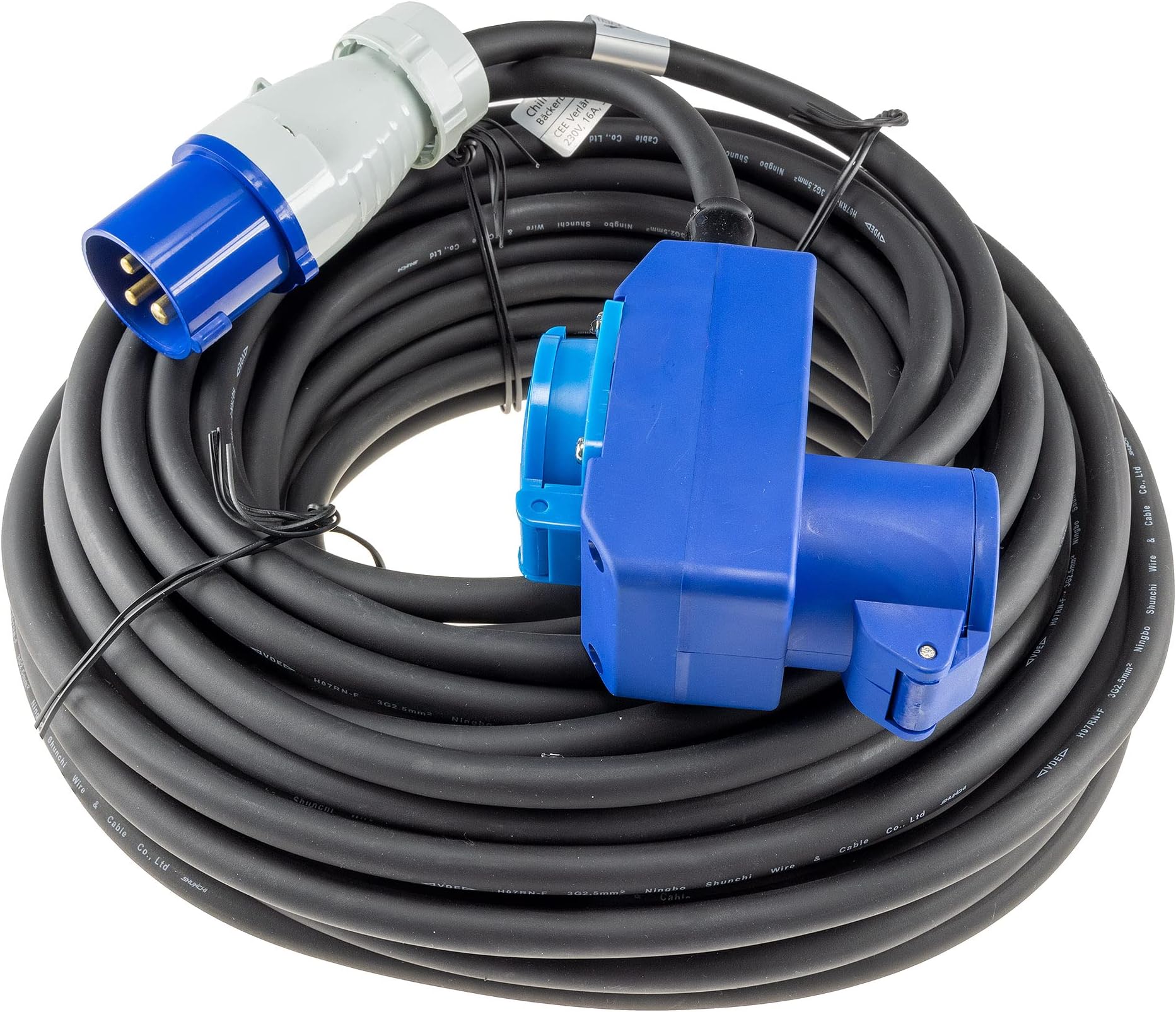 Rallonge CEE 25 m - Prise IP44 - Avec couvercle de protection - 230 V ...