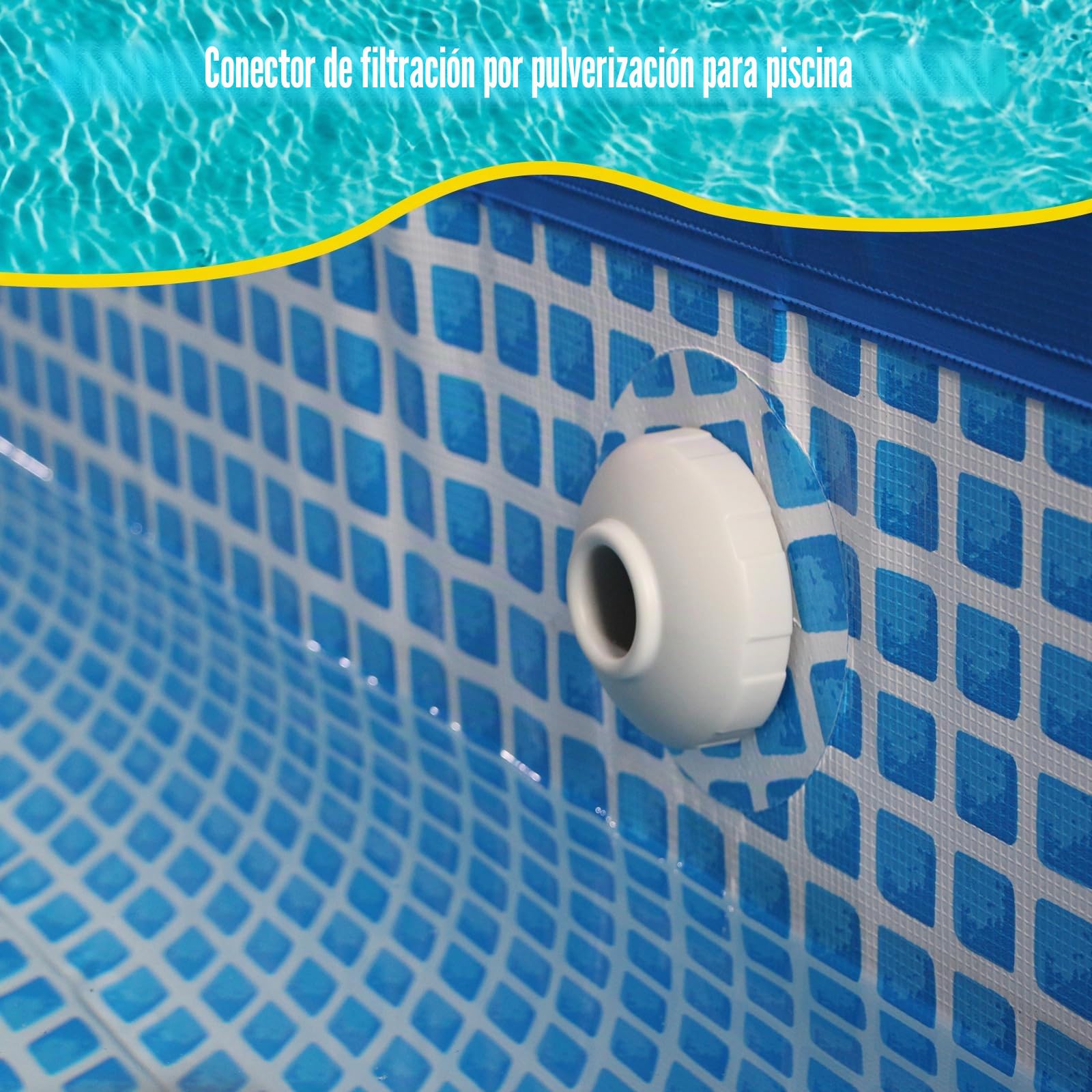 Pipihome Juego de conexión para piscina de 32 mm, boquilla de entrada para piscina, filtro de piscina, accesorios con rosca interior para atornillar, compatible con revitalización del agua (gris)