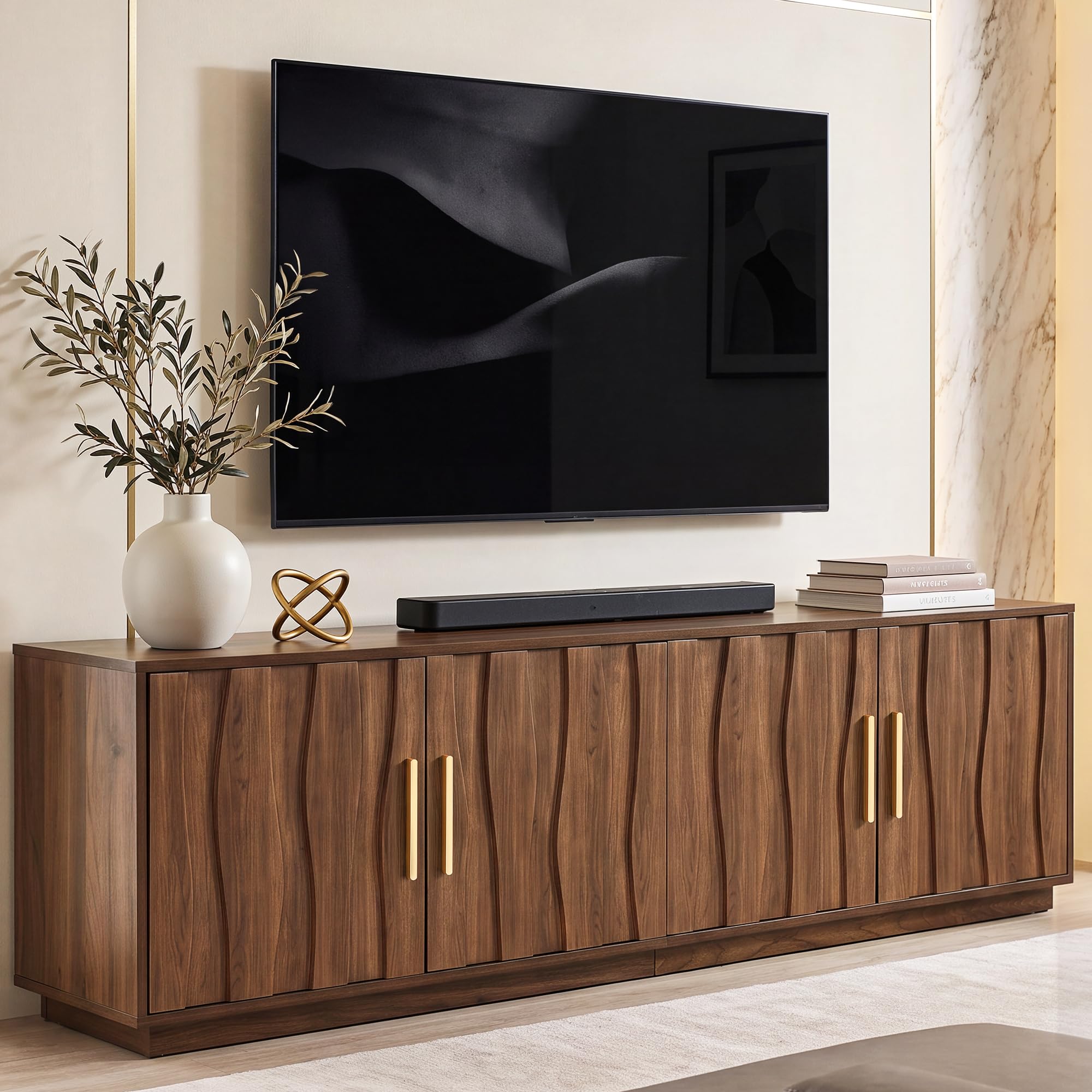 View 1 of *** used unknown if missing pieces****YITAHOME 70" Mid Century Modern TV Stand