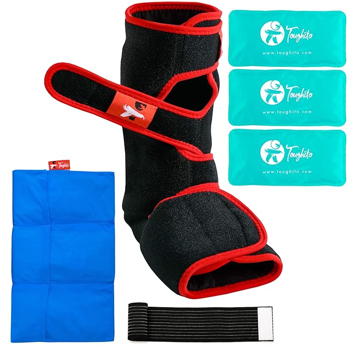 Buy Toughito Ankle Ice Pack Wrap Foot Compression Brace Adjustable