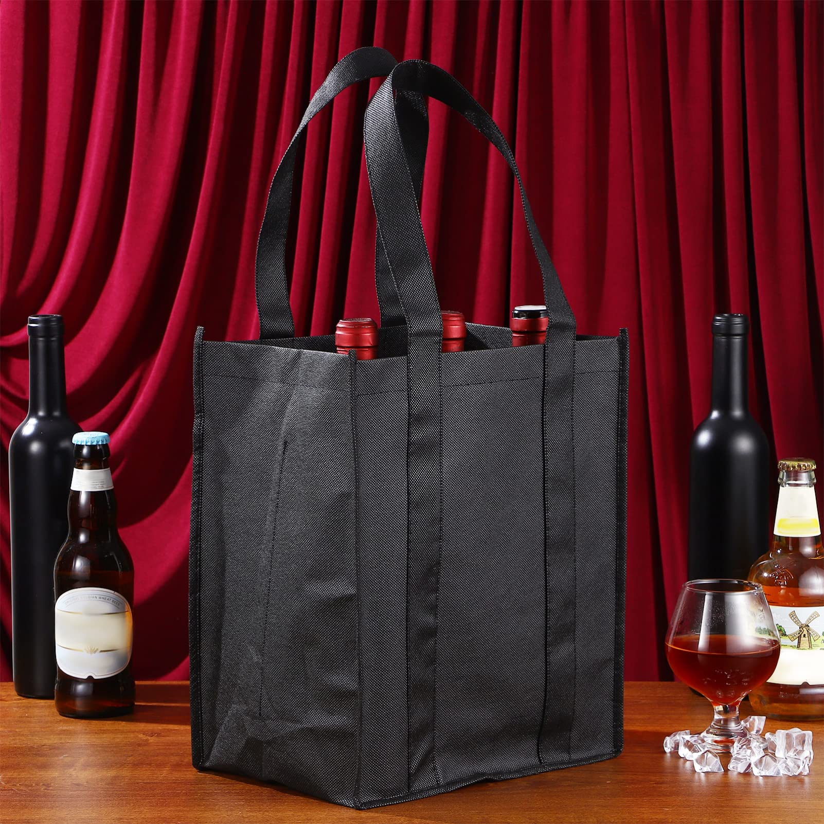 Zerodeko Weinflaschen-tragetasche 6er-set Tragetasche Schutztasche Für Flaschen Geeignet Für Picknicks Und Festivals
