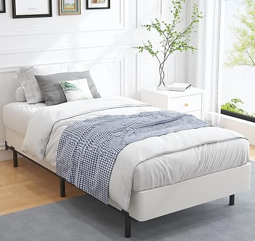 Miniatura 3 de Somier de 8 Pulgadas para Cama Individual con Funda, Somier Metálico Resistente Solo, Base de Colchón Robusta, Antideslizante, Sin Ruido, Montaje