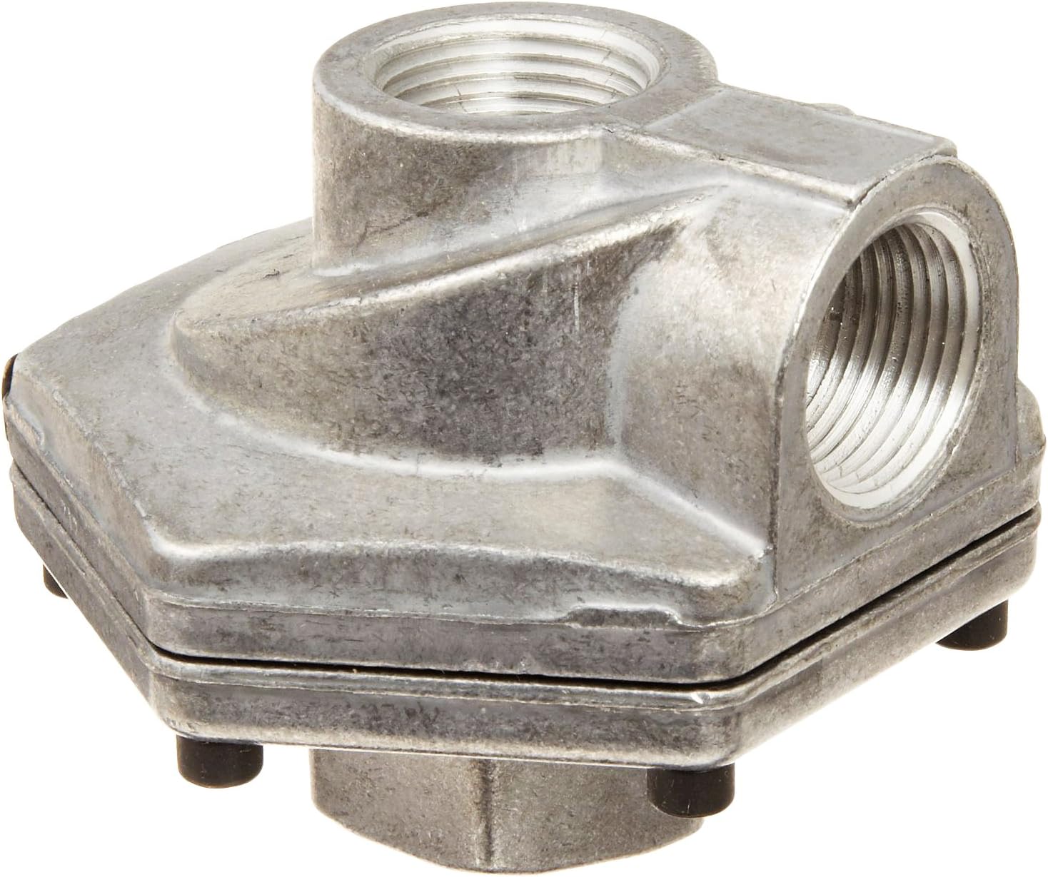 0R50B Die Cast Aluminum Quick Exhaust Valve with Nitrile Static Seal, 1/2" NPTF Inlet x 1/2" NPTF Cylinder x 1/2" NPTF Exhaust, 450 scfm Flow, 3 - 150 psi