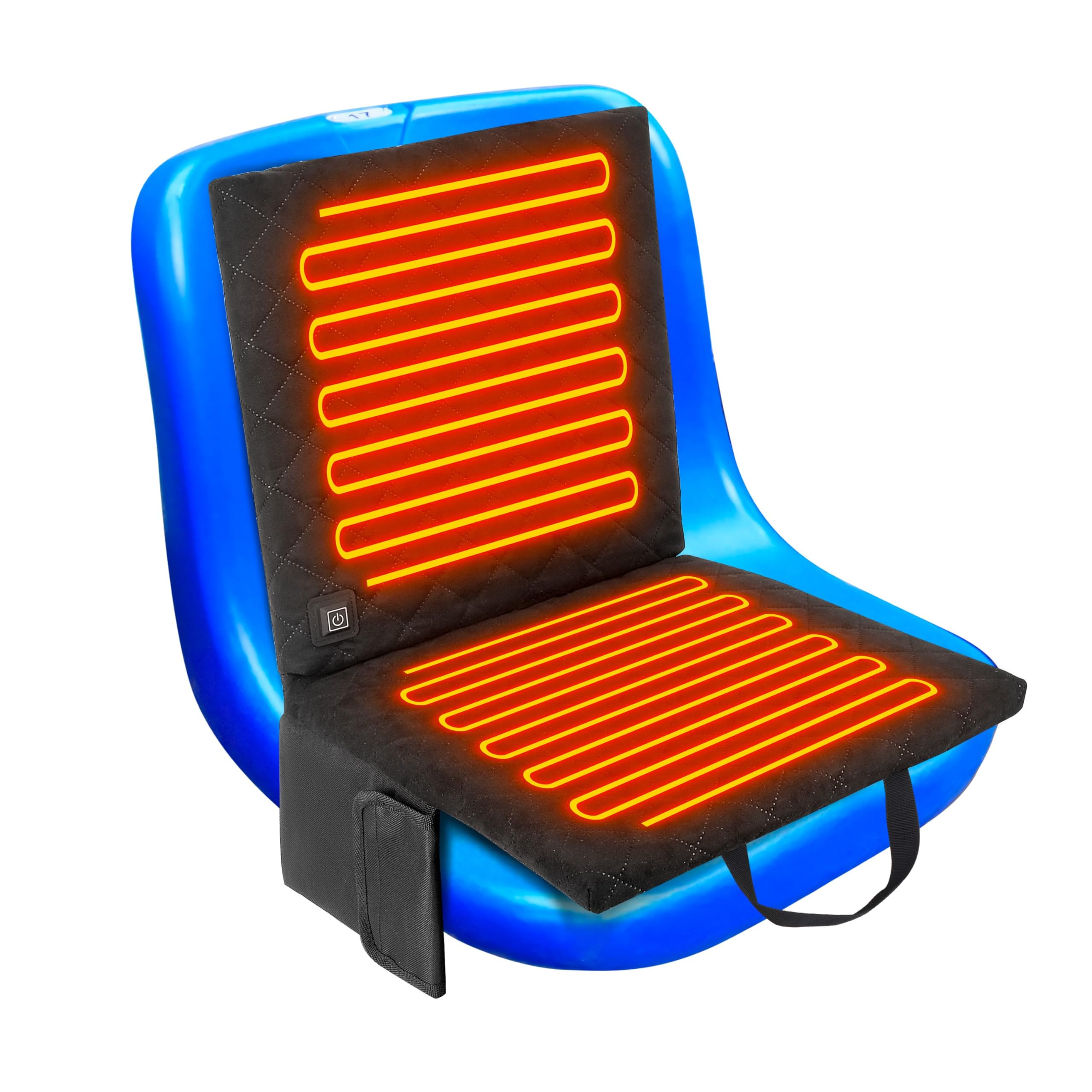 Heated Seat Cushion, 13IN Portable Heated Stadium Seat【No Power Bank】USB Powered, Small Thin Heated Seat Pad with Handle, 3 Level Heating Foldable Heated Chair Pad for Outdoor, Indoor Sports