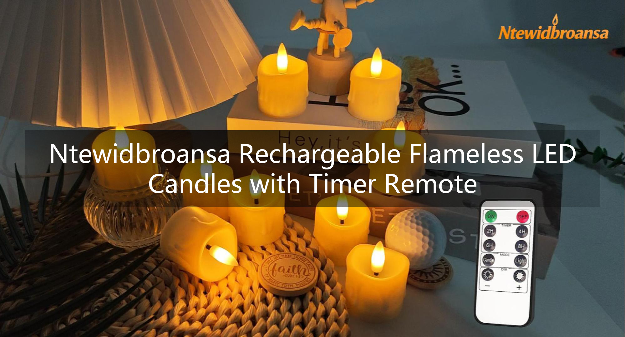 Image of Rechargeable Flameless LED Candles with Timer Remote - 1.5'' x 2'' Flickering Tea Lights Candles for Valentines, Wedding, Party and Holiday Decor,Set of 12(Charging Cable Included)