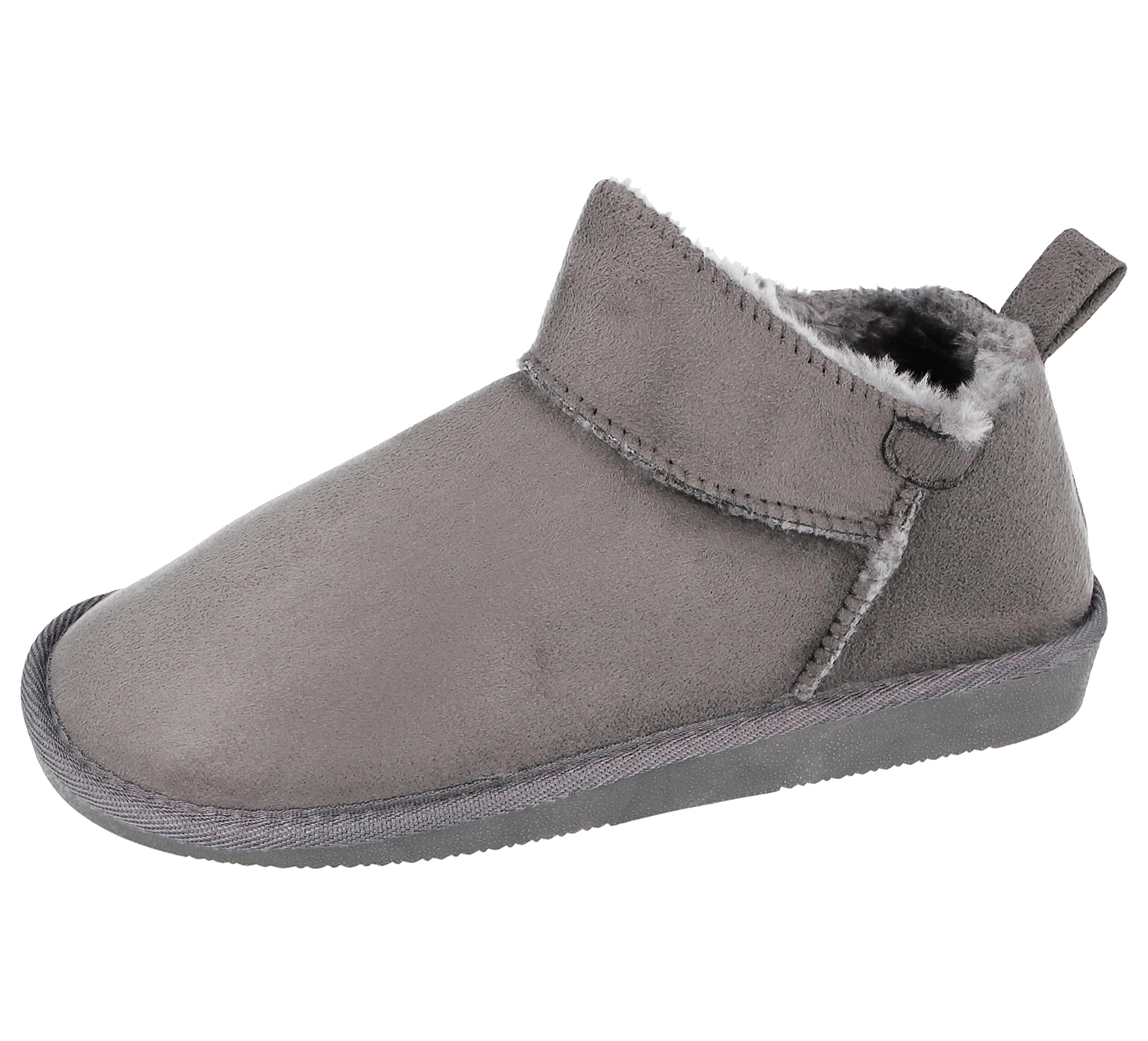 ellaLadies Microsuede Faux Fur Lined Slipper Boots