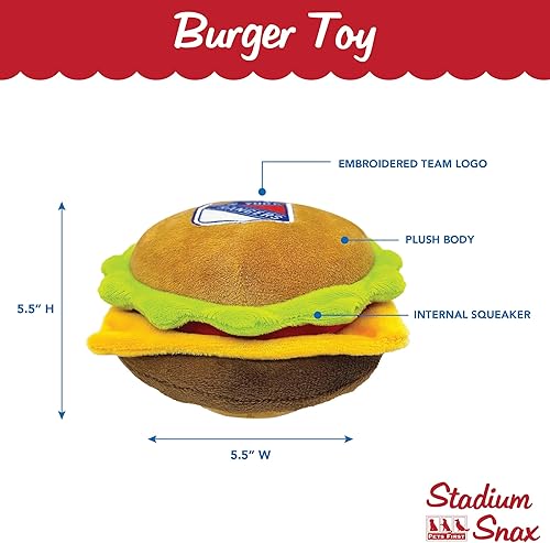 Miniatura 5 de NHL NEW YORK RANGERS - Juguete de peluche para perros y gatos con chirriante interior y hermoso nombre del equipo de hockey