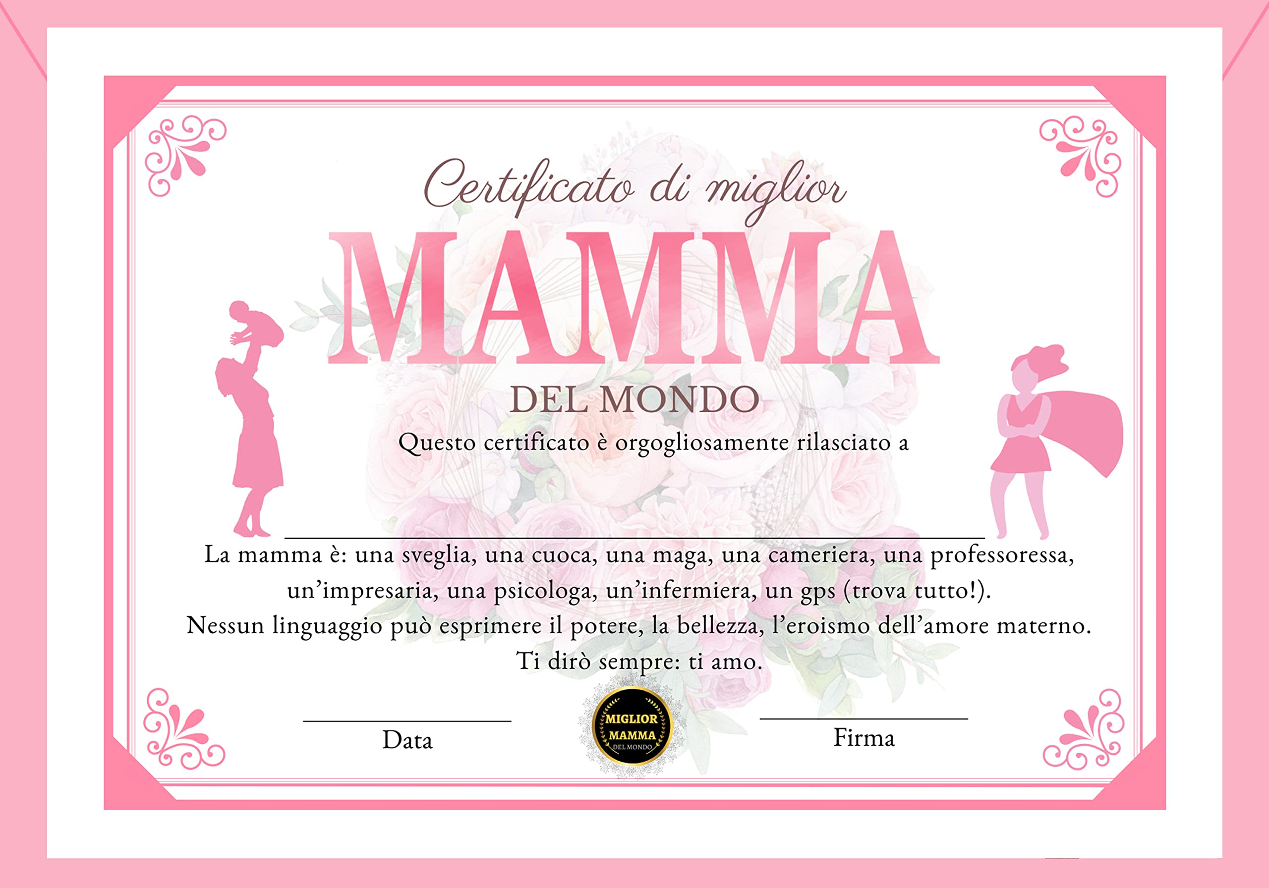 Biglietto Per La Festa Della Mamma Ithmahco - Divertente E Sincero, Con Busta Rossa, Cartoncino 300g/m², 10,5x16,5 Cm, Regalo Da Figlio O Figlia