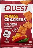 Vista 2 de Quest Nutrition - Galletas de queso cheddar explosivo, 0.35 onzas de proteína, bajas en carbohidratos, hechas con queso real, 12