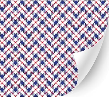HTV4U Puff Plaid & Checker Box Patterned Heat Transfer Vinyl Red and Blue Tartan, 12" x 20" - 3D Printed Iron on Vinyl, Heat Press Paper for T-Shirt, DIY Craft