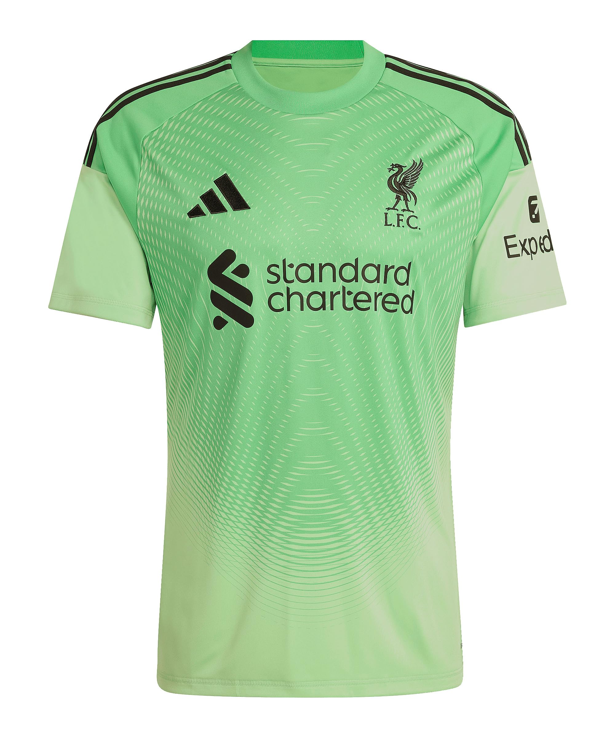adidas Liverpool Junior 25/26 Home Goal Keeper Stadium Replica Shirt, Green, Size 7-8 Years