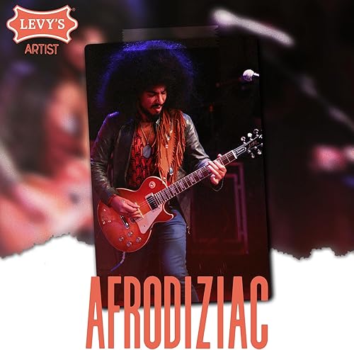 Miniatura 5 de Levy's Leathers Sundance Series - Correa de guitarra de cuero en relieve de 3 pulgadas de ancho, diseño de punta de flecha marrón premium, soporte